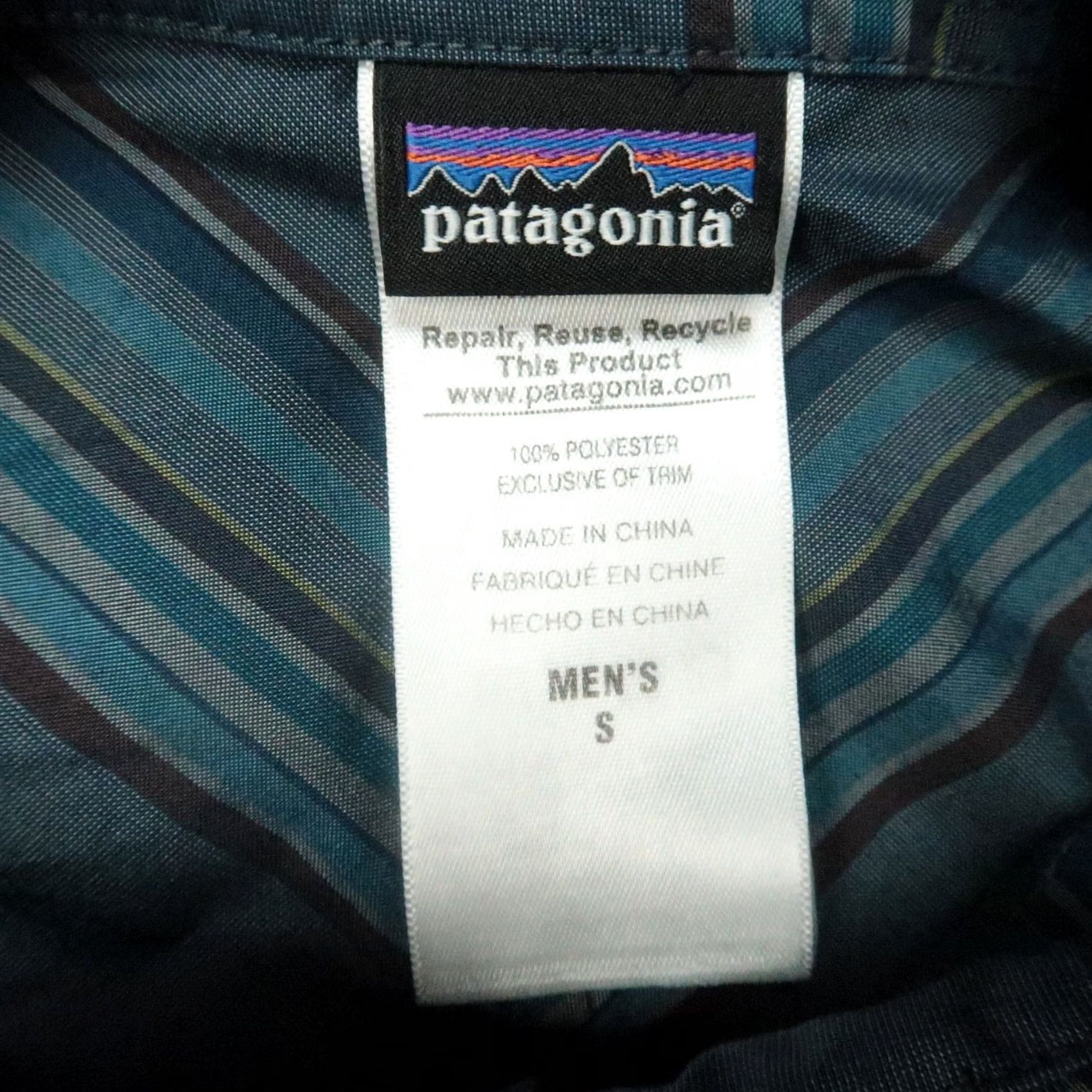 Patagonia Patagonia Shirt Mens Small Blue Striped Short Sleeve Button-Up Snap Size US S / EU 44-46 / 1 - 3 Thumbnail