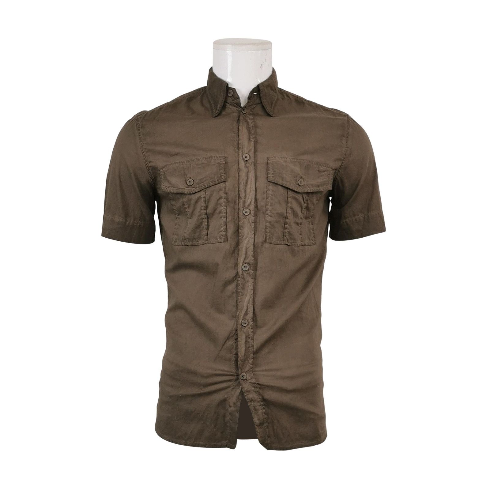 Bottega Veneta Bottega Veneta Cotton Utility Short Sleeve Shirt 37 Size US S / EU 44-46 / 1 - 1 Thumbnail