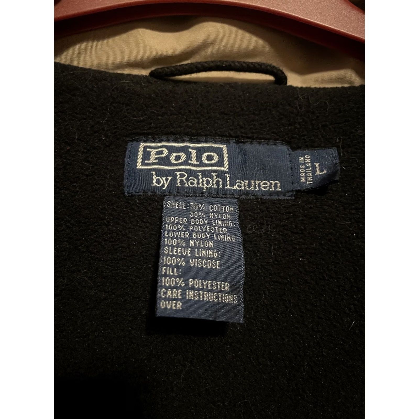 Polo Ralph Lauren VTG Polo Ralph Lauren Mens Jacket Hooded Full Zip Khaki Beige L Size US L / EU 52-54 / 3 - 4 Thumbnail