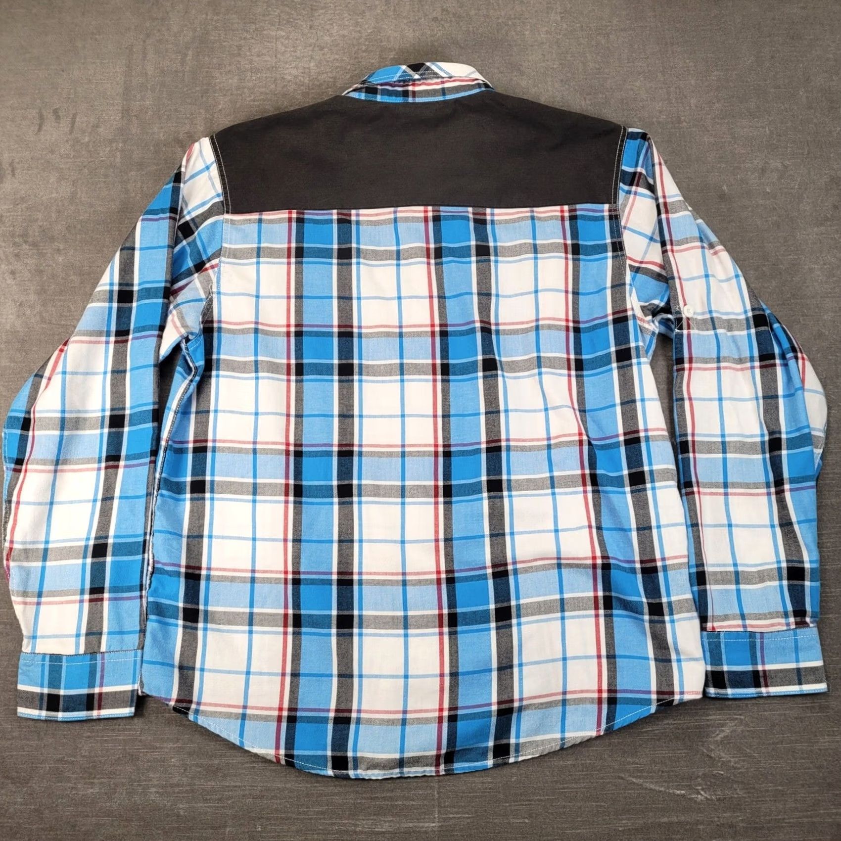Enyce Enyce Mens XL Blue White Plaid Button Down Shirt Colorblock Y2K Streetwear NYC Size US XL / EU 56 / 4 - 4 Thumbnail