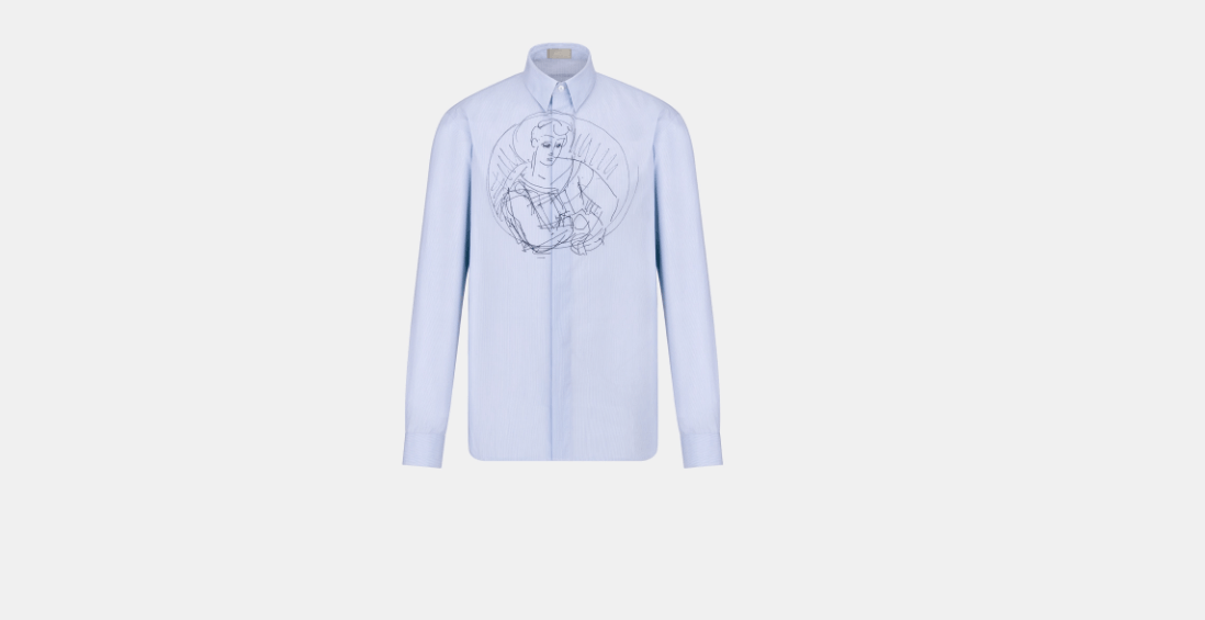 o1w1db10324 Shirt in White/Blue