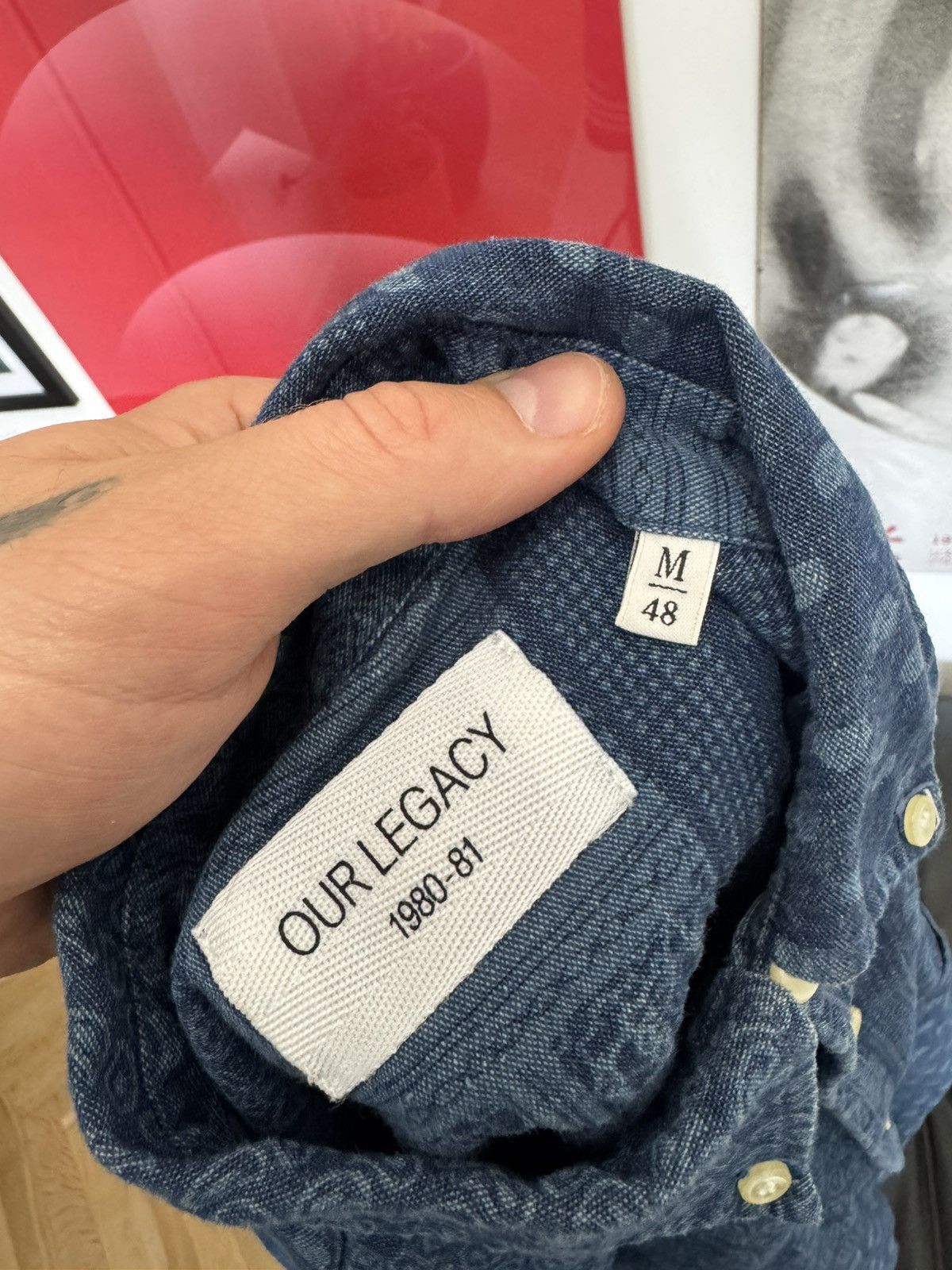 Our Legacy Our Legacy Button Up Shirt Indigo Paisley Casual Luxury rare Size US M / EU 48-50 / 2 - 4 Thumbnail