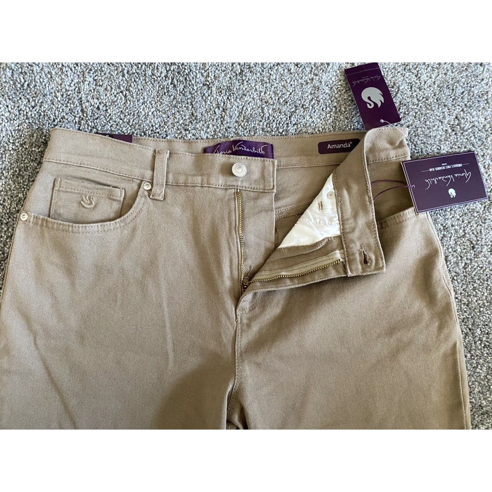 Gloria Vanderbilt VINTAGE Gloria Vanderbilt Amanda Jeans Brown 10 Short Women’s Tapered NWT Hazelnut Size 32" / US 10 / IT 46 - 7 Thumbnail