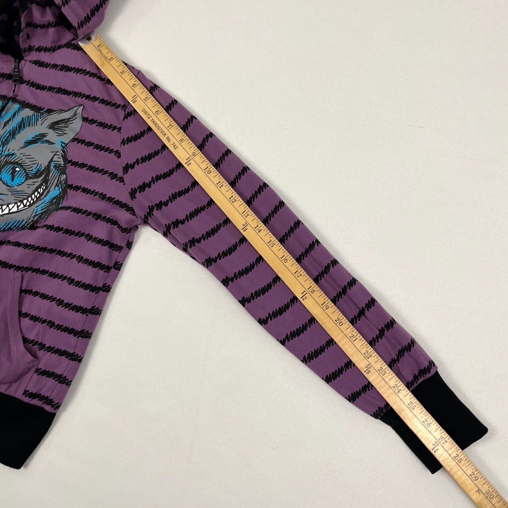 Hot Topic VINTAGE Rare 2009 Cheshire Cat Hoodie Womens M Reversible Hot Topic Disney Hoodie Y2K Size M / US 6-8 / IT 42-44 - 6 Thumbnail
