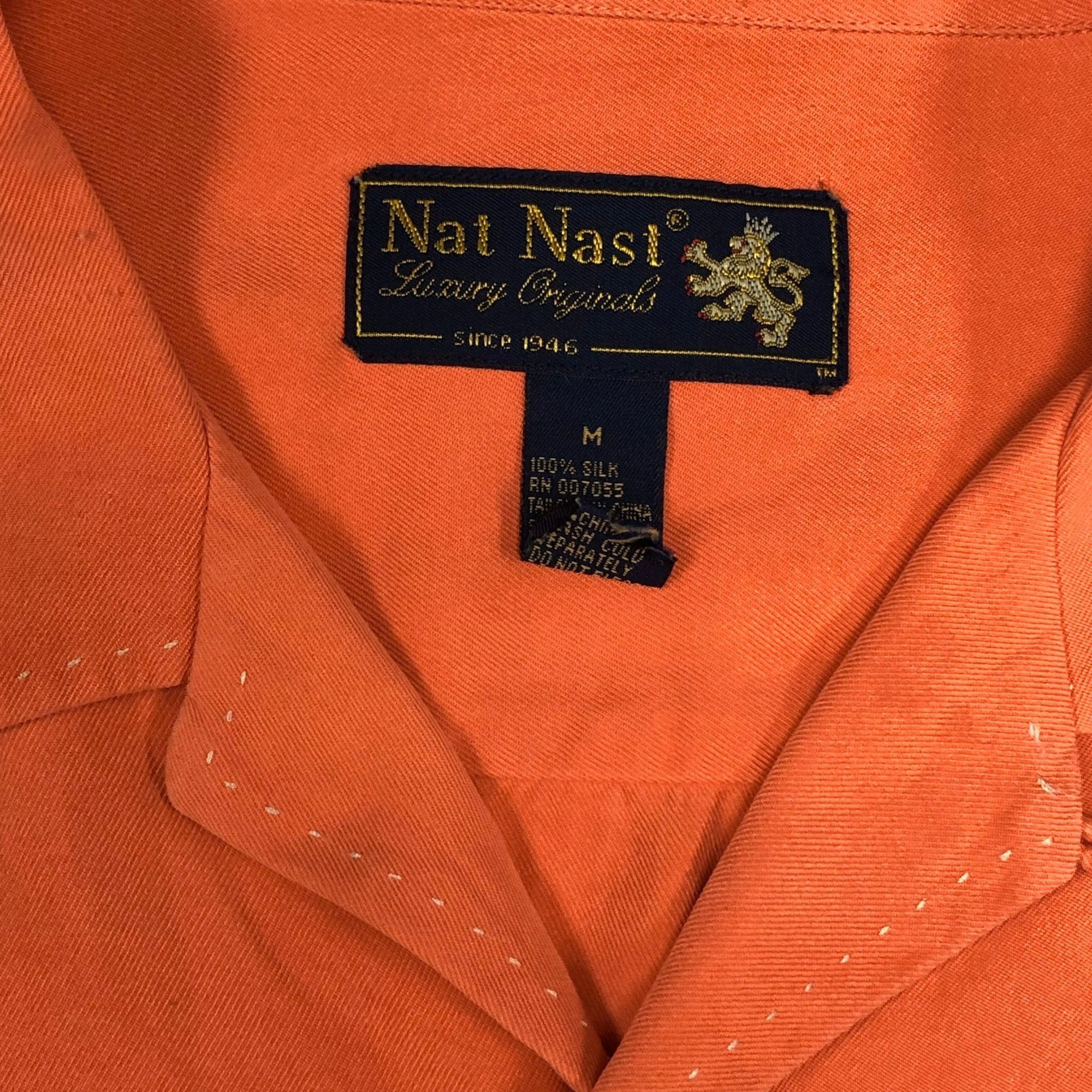 Nat Nast Vtg Nat Nast Pink PAPAYA Hawaiian Island 100% SILK Shirt Size US M / EU 48-50 / 2 - 3 Thumbnail