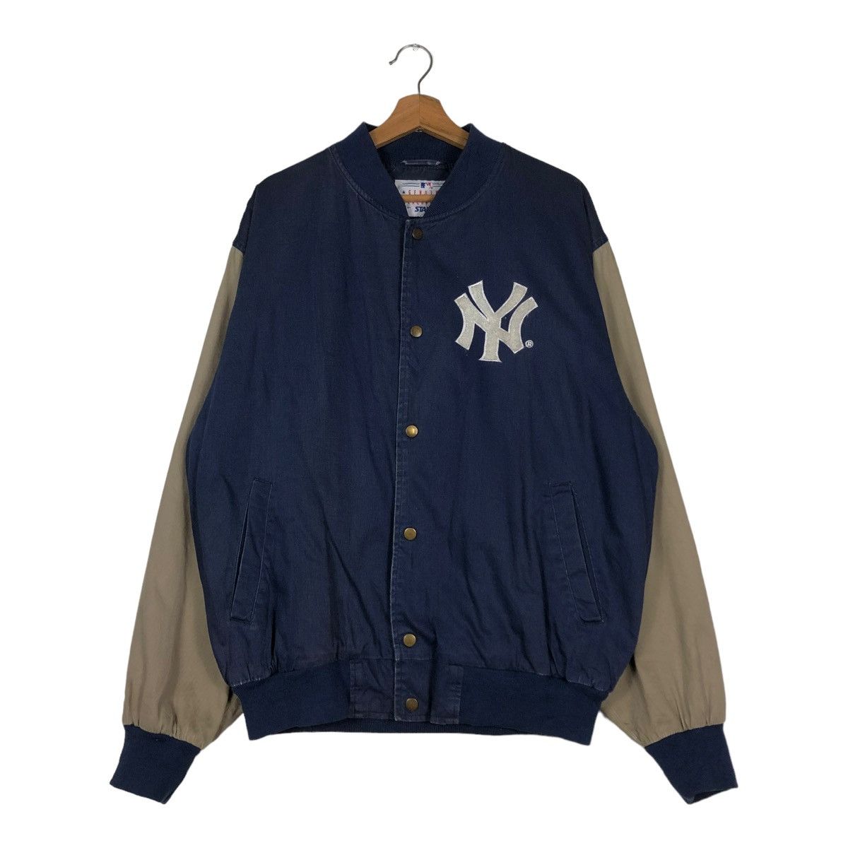 New York Yankees 🔥VINTAGE BOMBER JACKET NEW YORK YANKEES STARTER BIG LOGO Size US M / EU 48-50 / 2 - 3 Thumbnail
