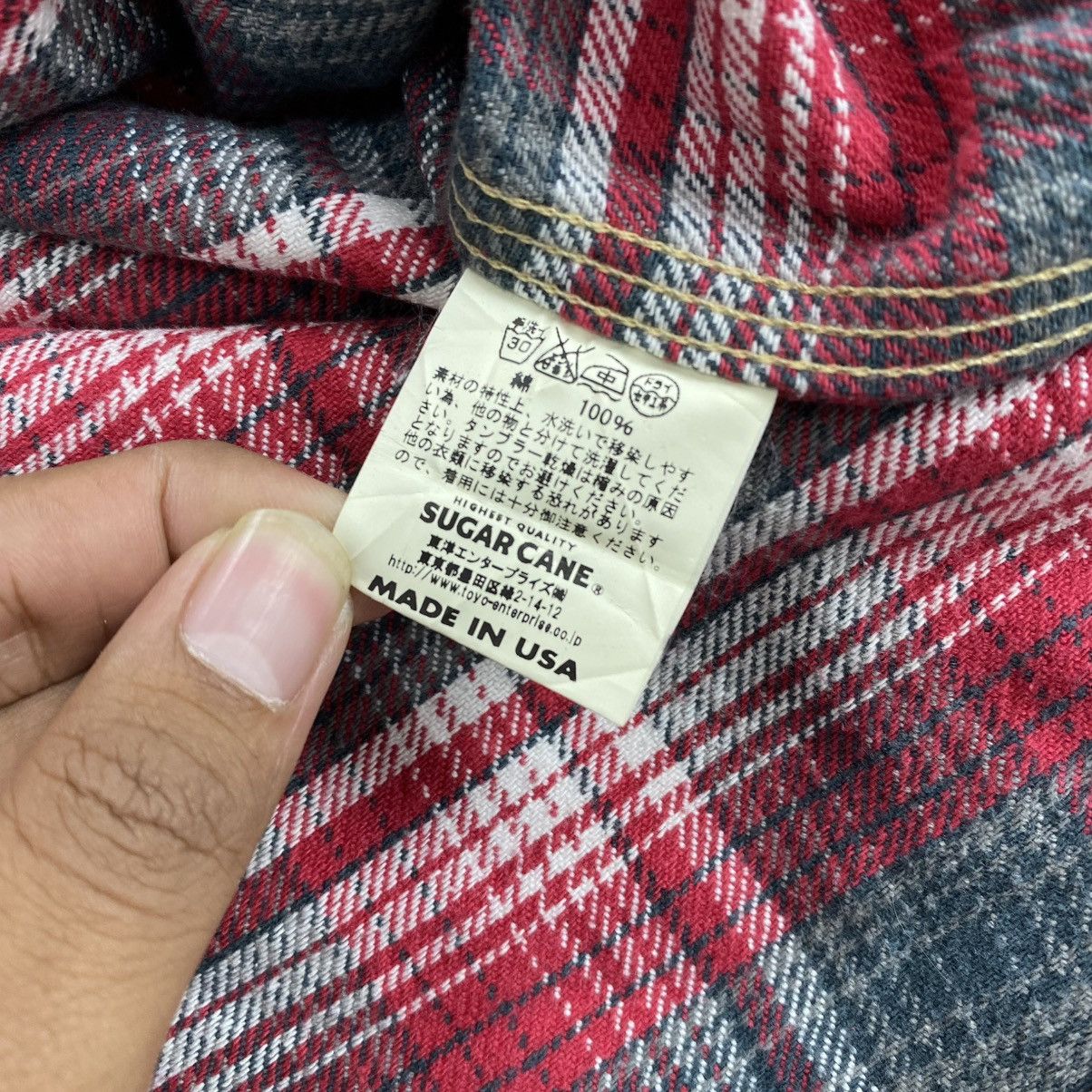 Japanese Brand × Sugar Cane × Toyo Enterprises 🇯🇵 Vintage Sugar Cane Red Plaid Flannel Shirt Size US S / EU 44-46 / 1 - 5 Thumbnail
