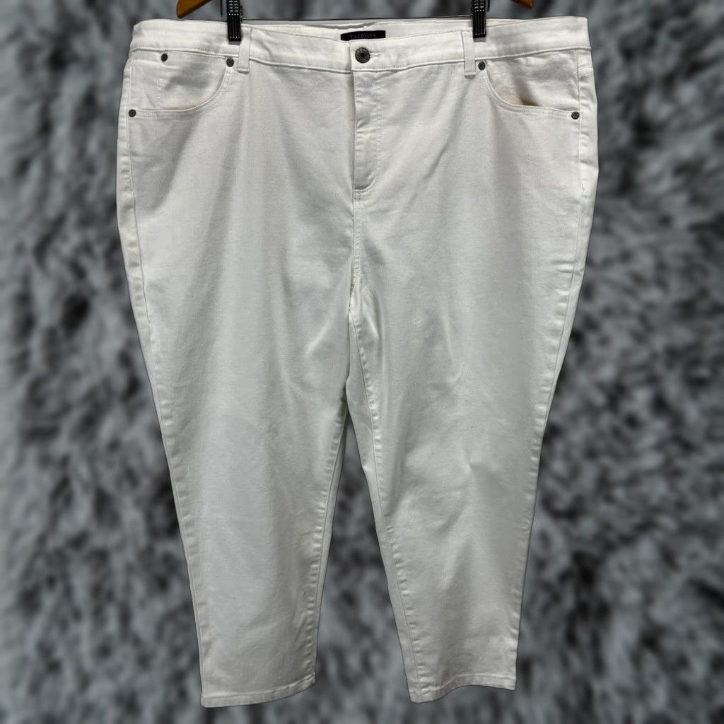Talbots Talbots Plus Size 26W White Crop Jegging Jeans Womens Size 26" / US 2 / IT 38 - 1 Thumbnail