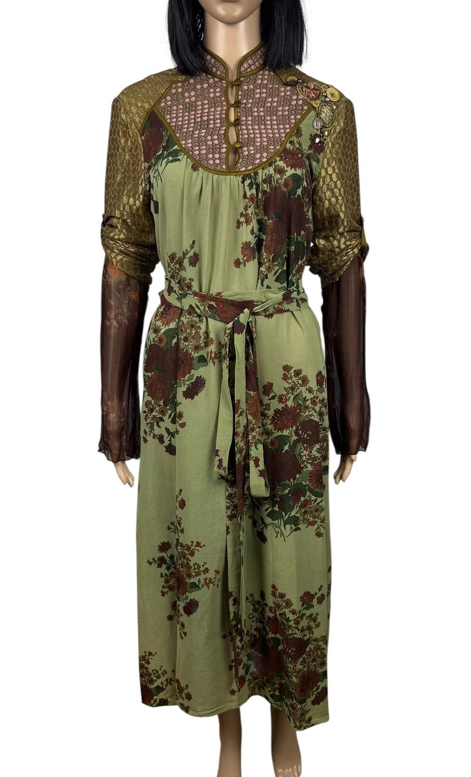 Other Sabyasachi India Silk Cotton Hand Printed Dress Stitched 12 Size M / US 6-8 / IT 42-44 - 4 Thumbnail