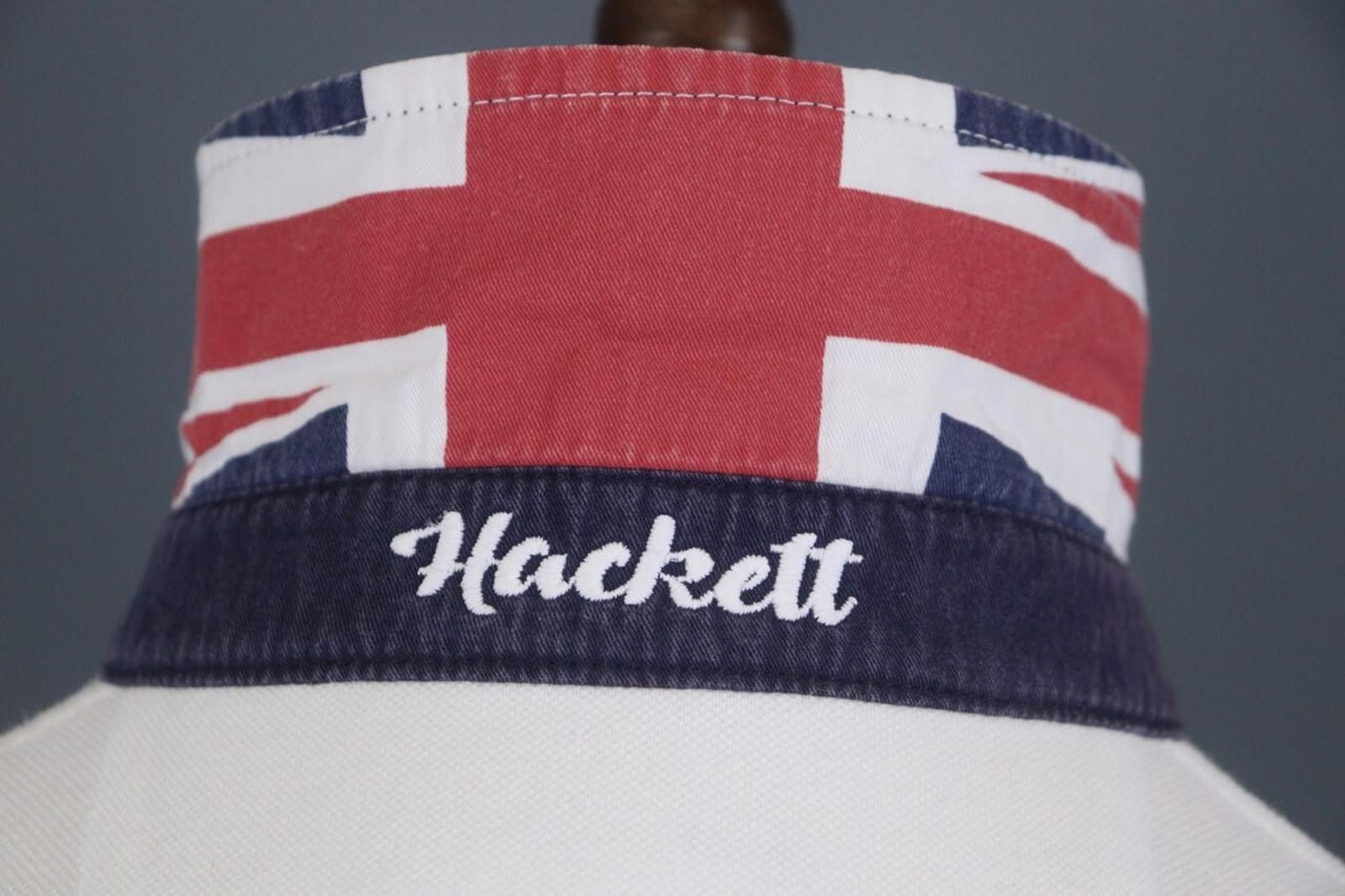 Designer Hackett London Classic Fit White Polo Shirt Size XL Size US XL / EU 56 / 4 - 12 Thumbnail