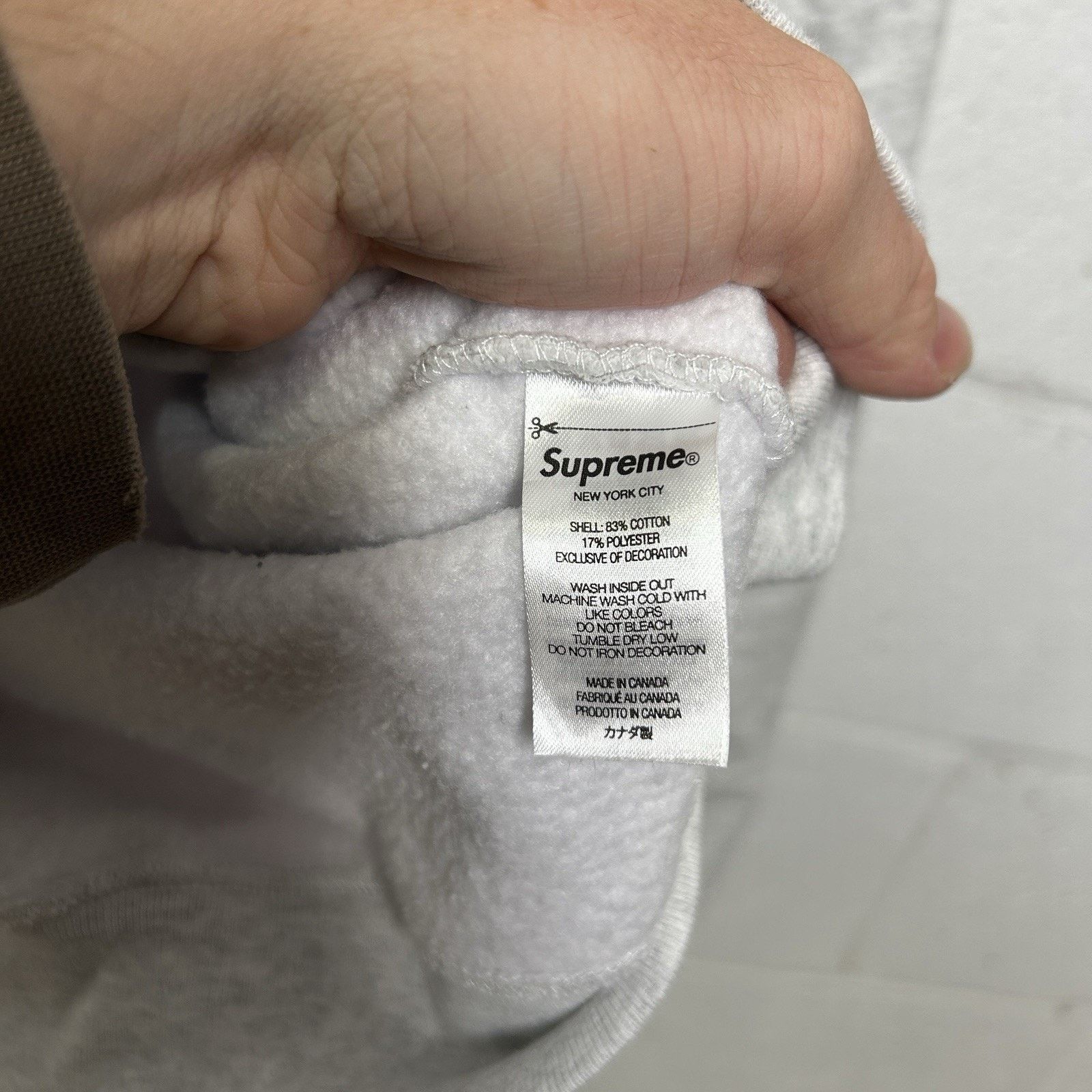 Supreme Supreme Script Hooded Pullover “Ash Grey” SS23 Size US M / EU 48-50 / 2 - 10 Thumbnail
