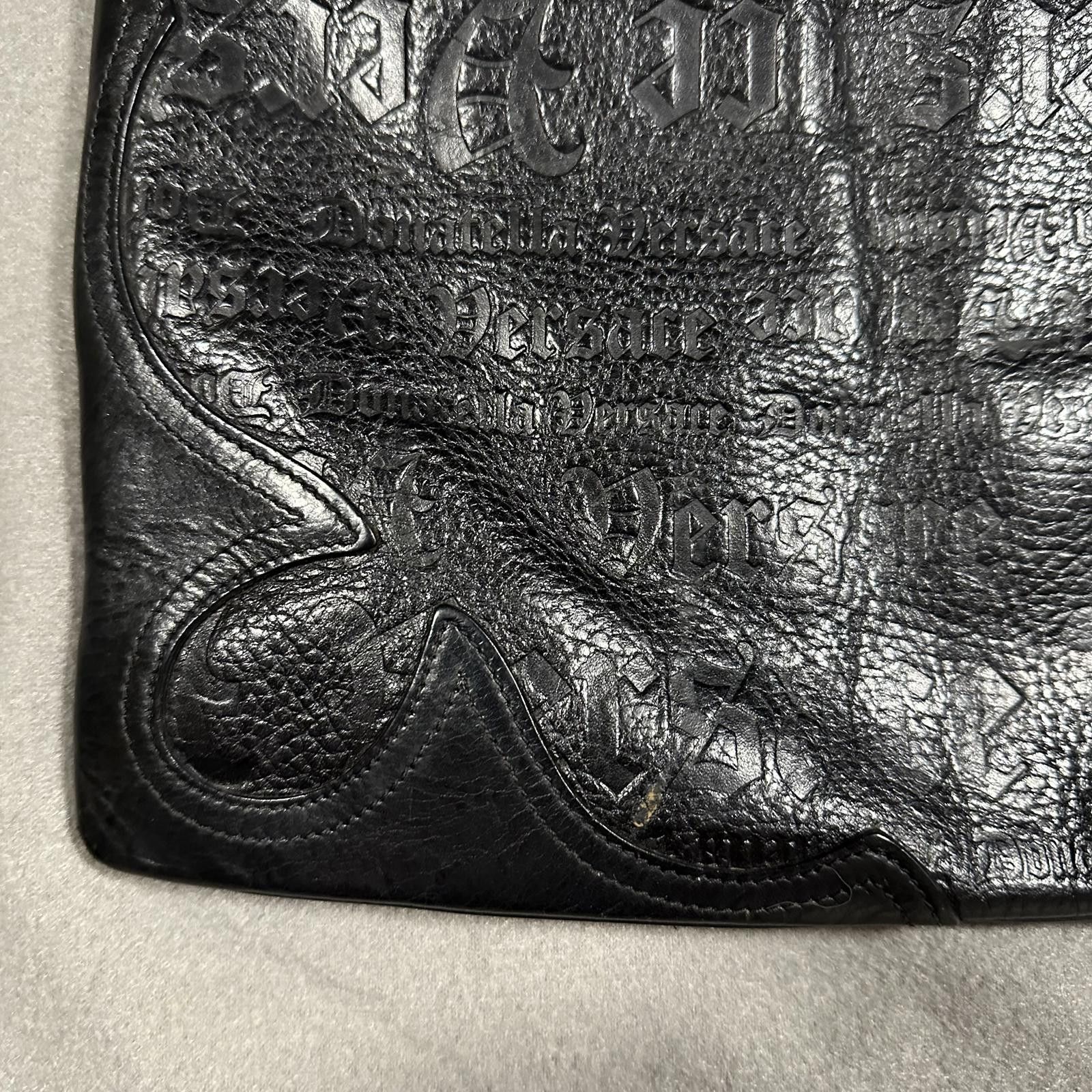 Versace Versace Bag Vintage Black Embossed Leather Shoulder Bag Size ONE SIZE - 4 Thumbnail