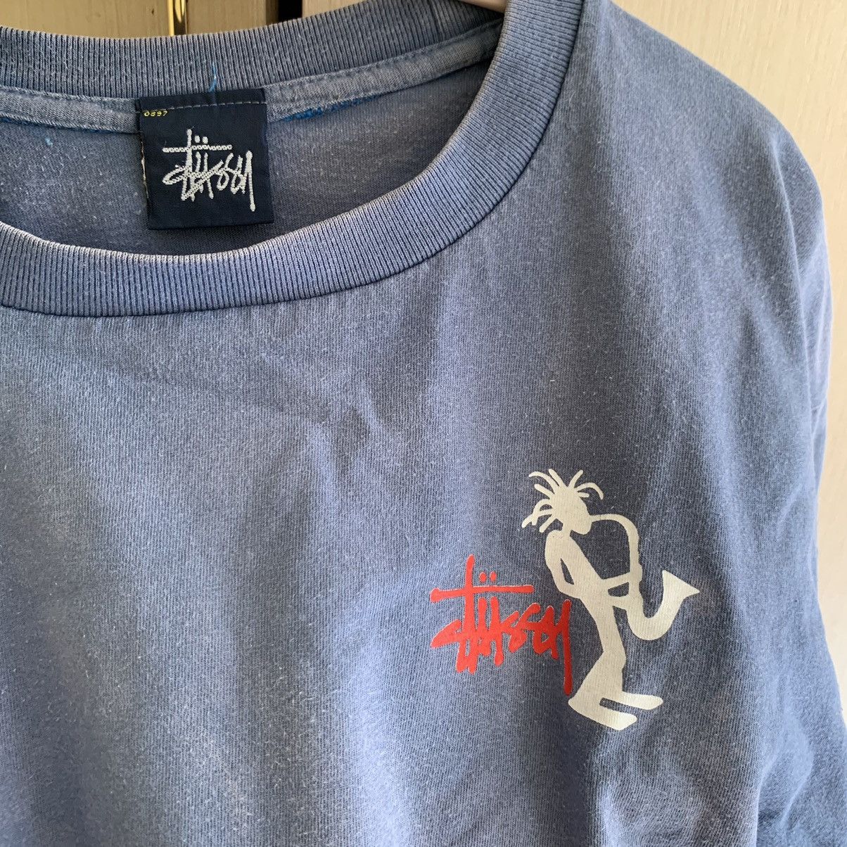 Other Vintage Thrashed Distressed Sun Faded Stussy Stickman Tee Size US L / EU 52-54 / 3 - 4 Thumbnail