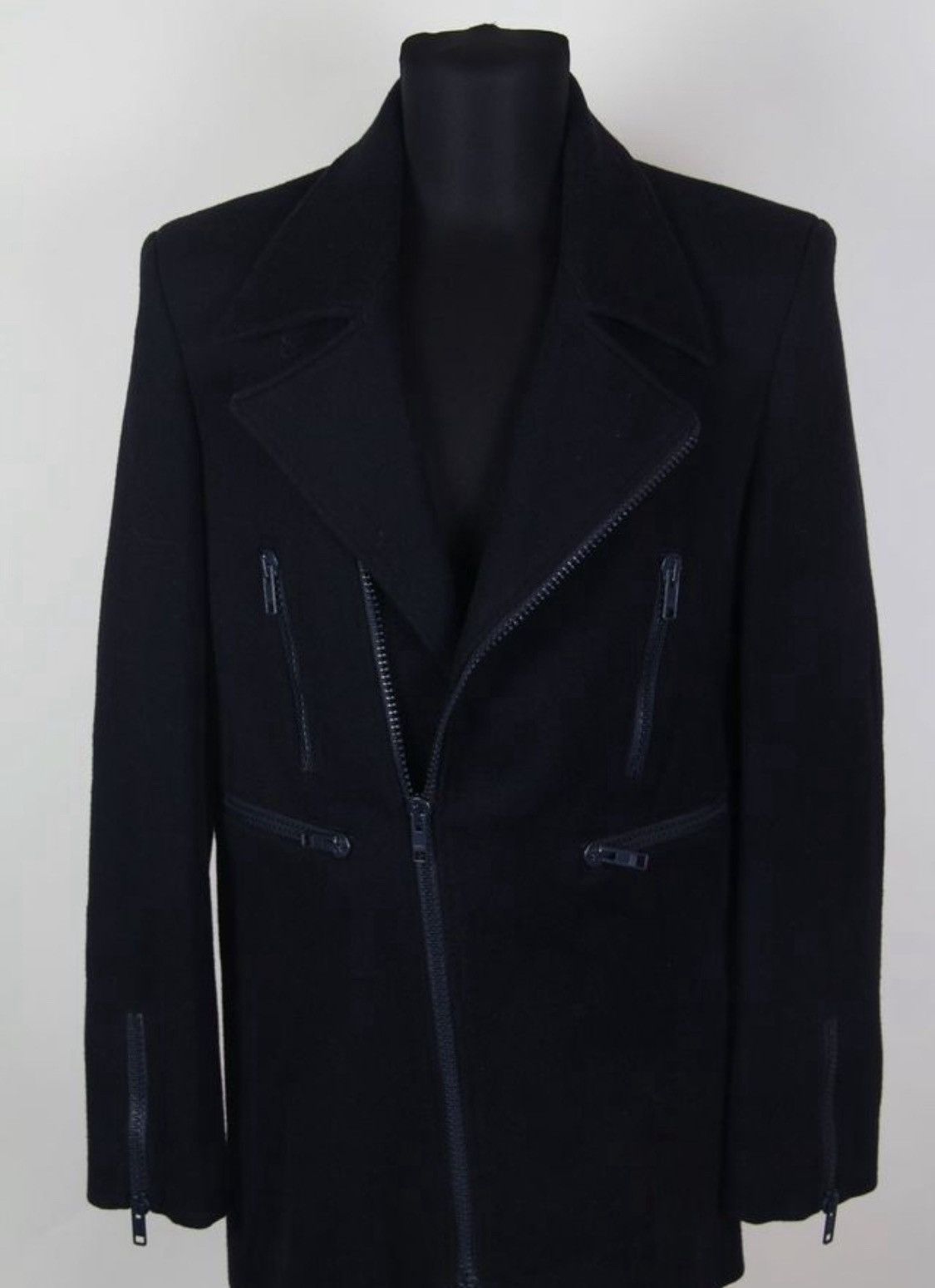 Raf Simons Raf Simons AW04 Waves Perfecto Rider Zip-Up Coat Jacket Size US M / EU 48-50 / 2 - 2 Thumbnail
