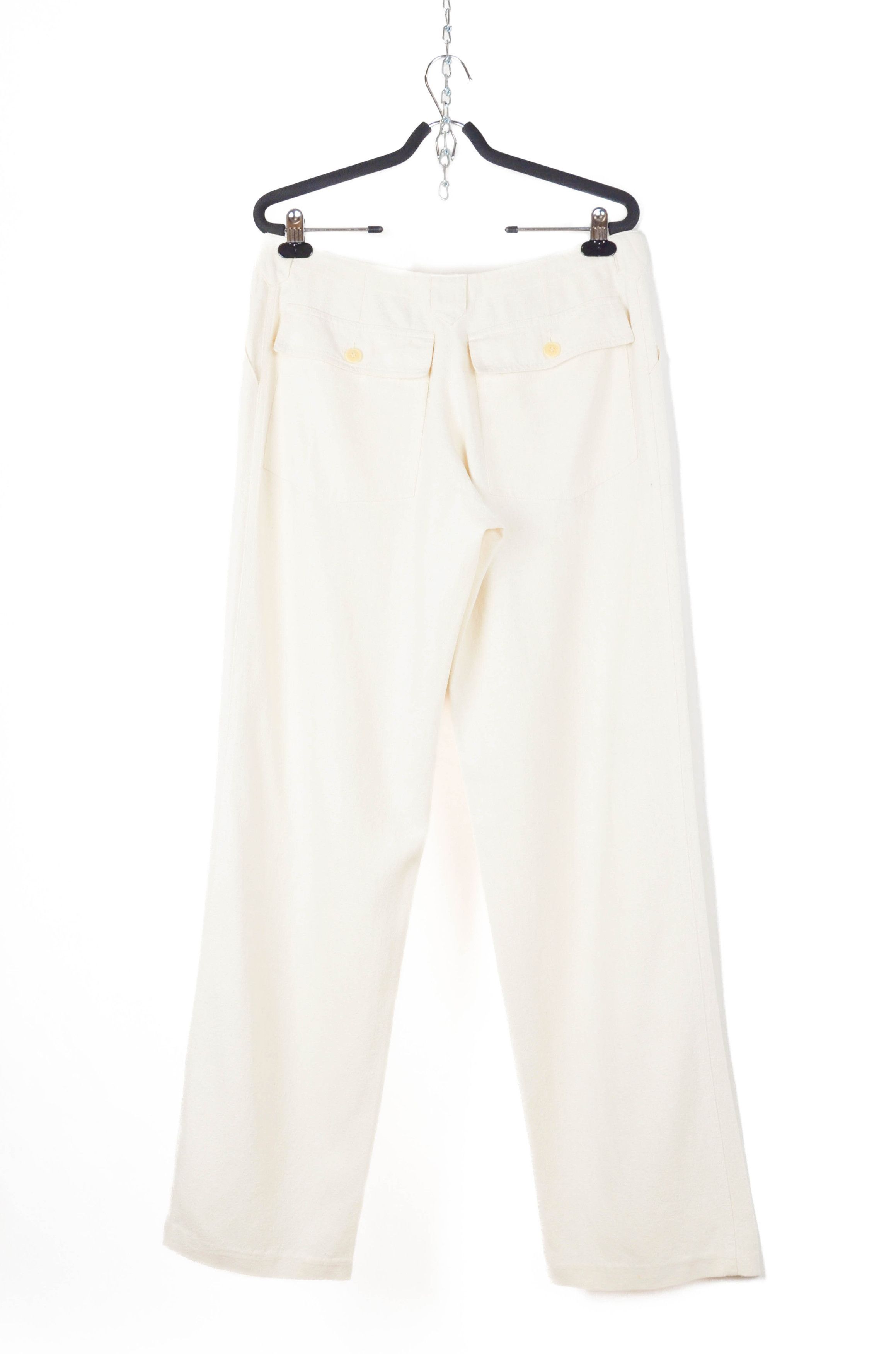 Chloe Chloé Silk-Cotton Wide-Leg Pants – Size 40 (Made in France) Size 27" / US 4 / IT 40 - 2 Thumbnail