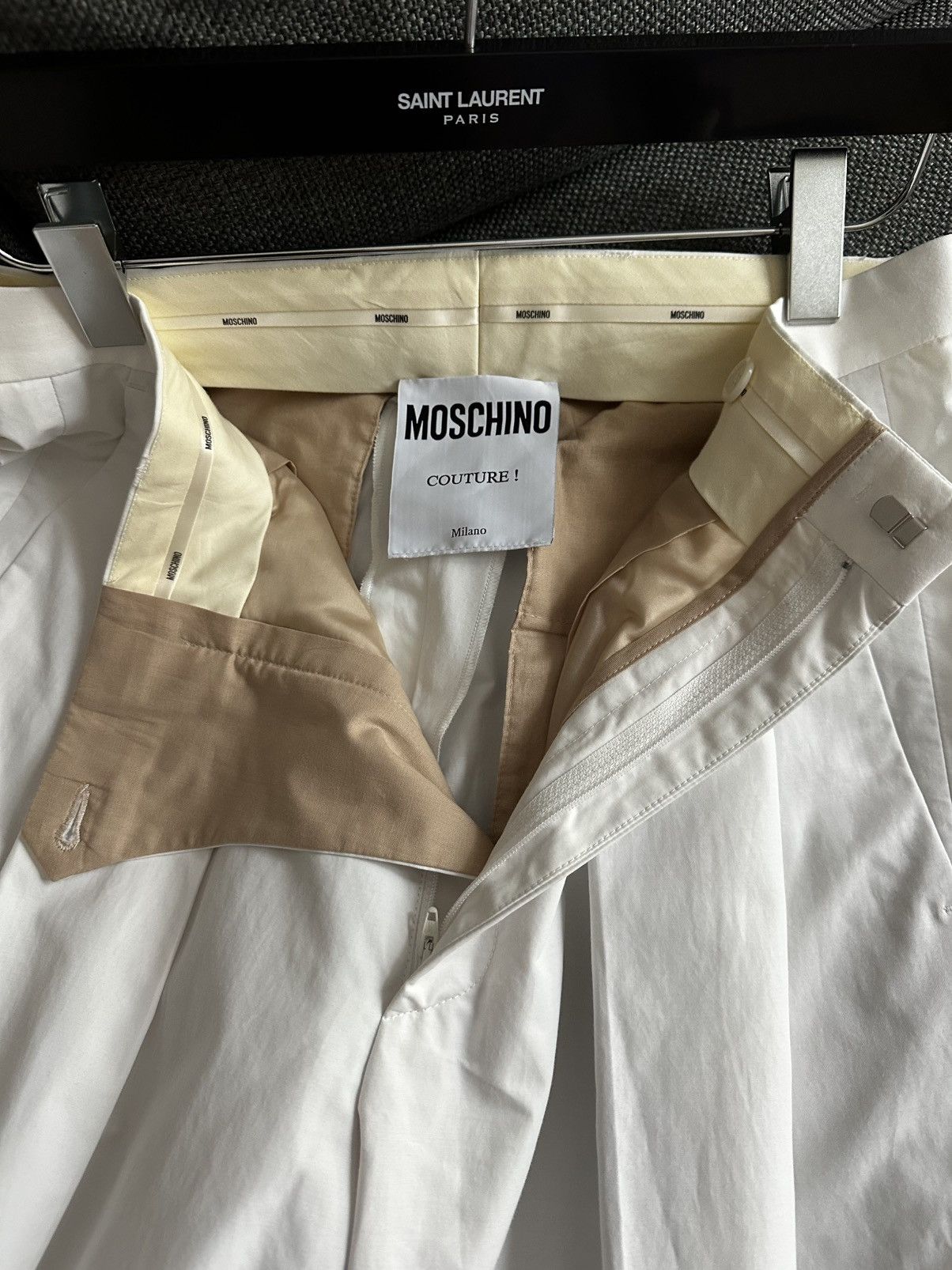 Moschino Double pleated relaxed fit wide cotton pants Size US 32 / EU 48 - 5 Thumbnail