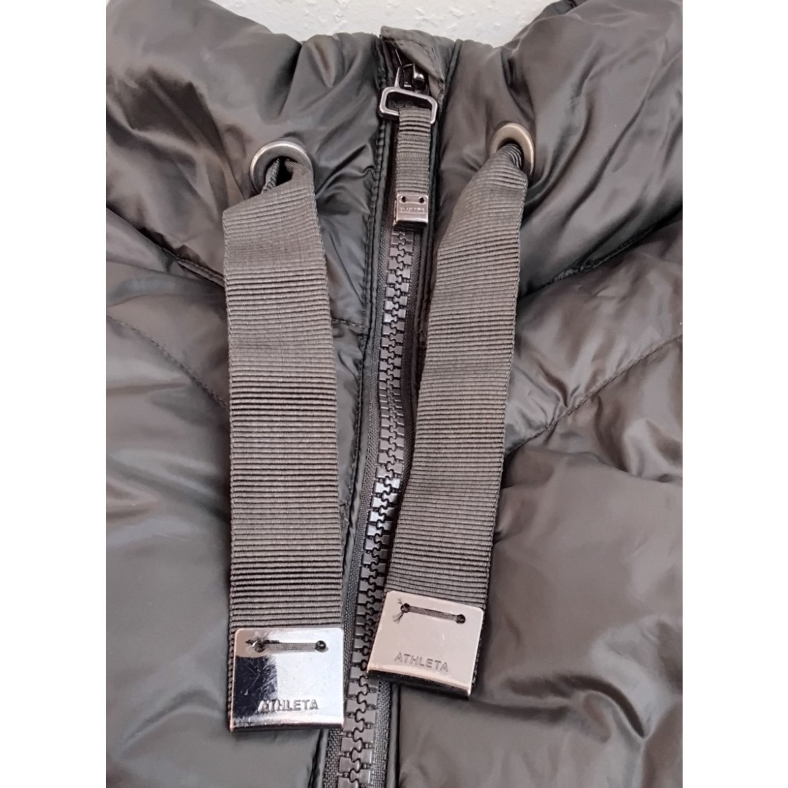 Athleta Athleta Down Puffer Jacket Women's L Dark Green Size L / US 10 / IT 46 - 8 Thumbnail