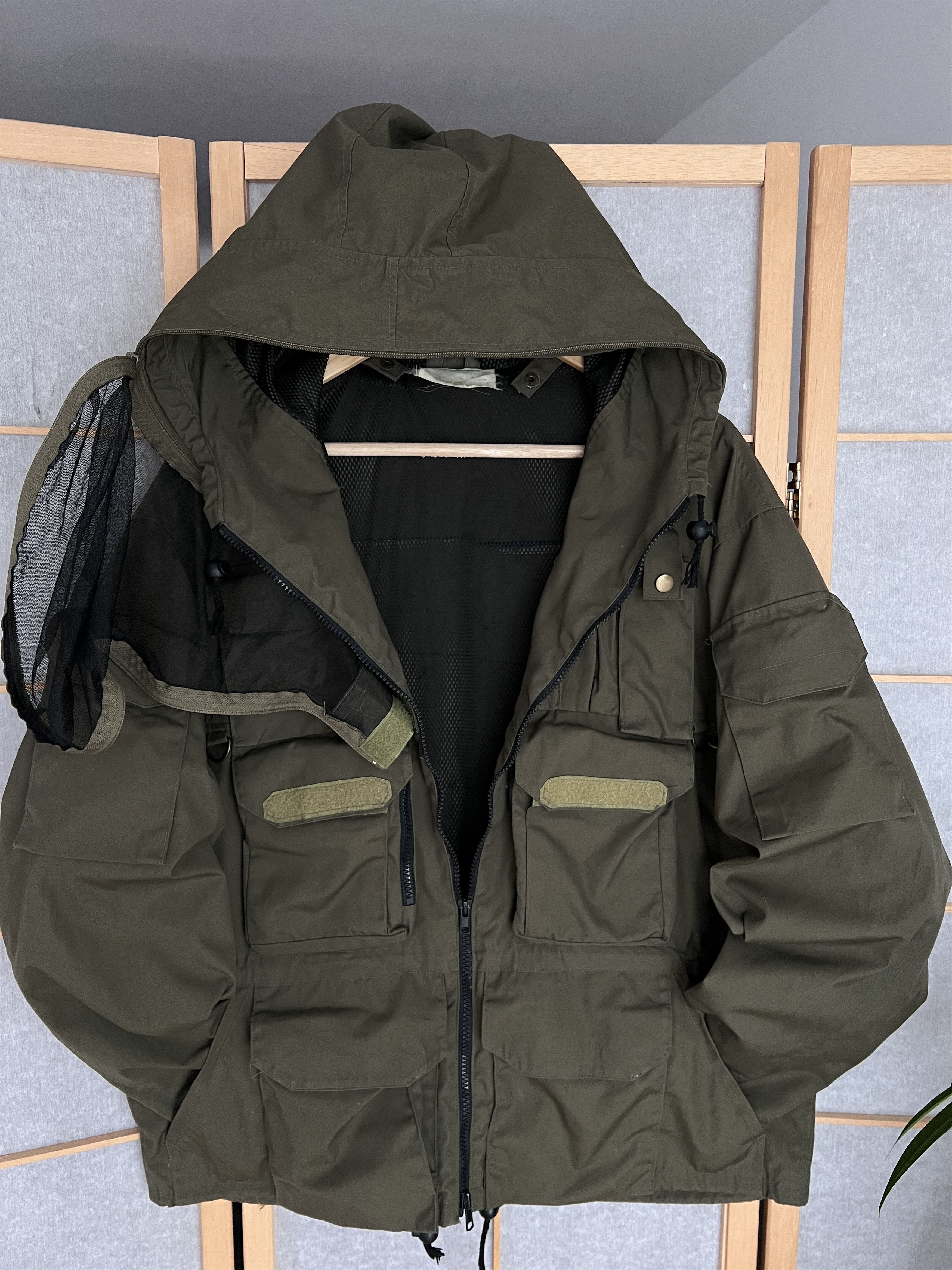 Schott Crazy VTG 90s multipocket army fishing mesh mask crop jacket Size US L / EU 52-54 / 3 - 11 Thumbnail
