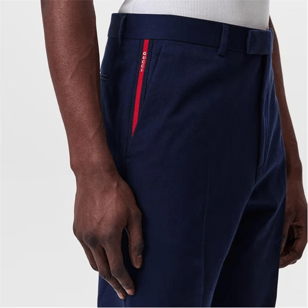 Gucci Web Chino Trousers Size 44S - 5 Thumbnail