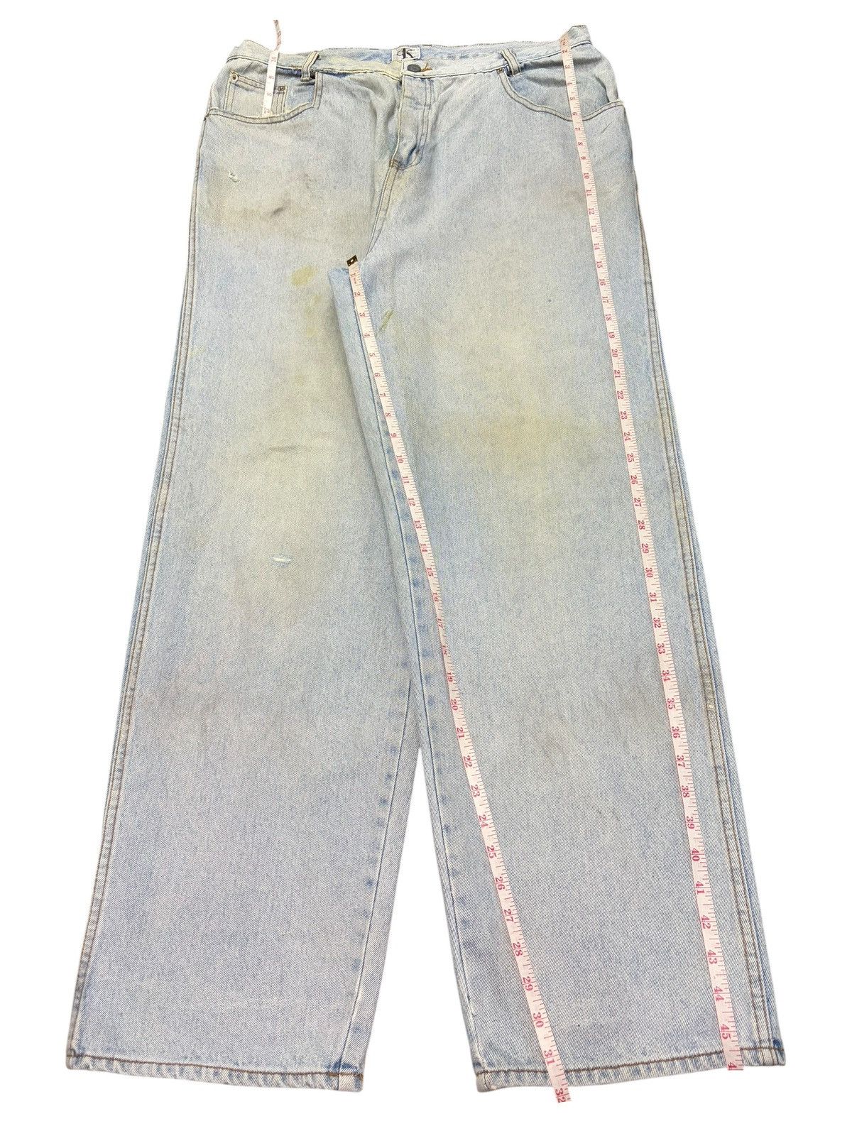 Calvin Klein Vintage Calvin Klein Faded Wash Distress Baggy Jeans Size US 36 / EU 52 - 7 Thumbnail