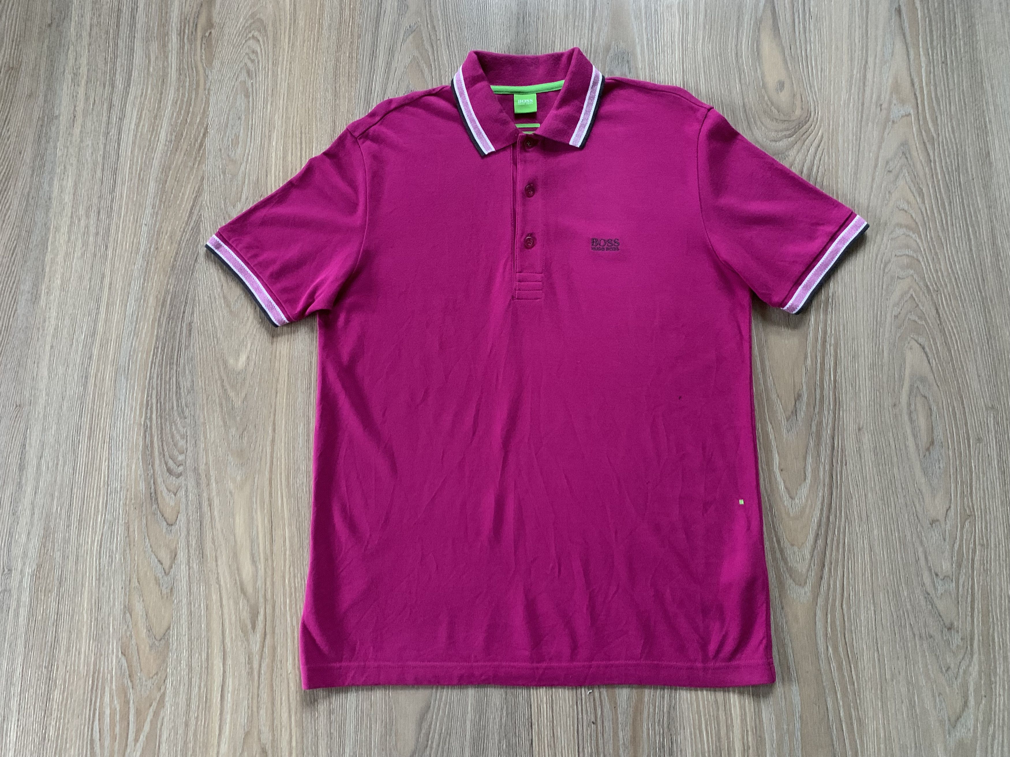 Hugo Boss Hugo Boss Modern Fit Cotton Mens Pink Polo Size US S / EU 44-46 / 1 - 2 Thumbnail