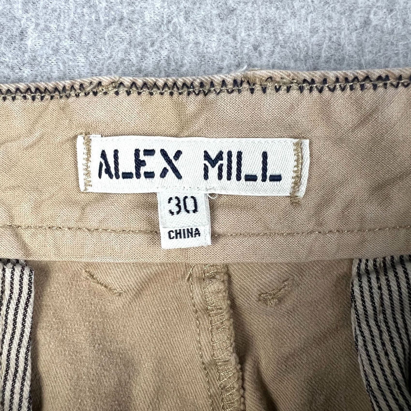 Alex Mill Alex Mill Pants Pleated Chino Cuffed Stretch 30x28 Mens Beige Cotton Size US 30 / EU 46 - 3 Thumbnail