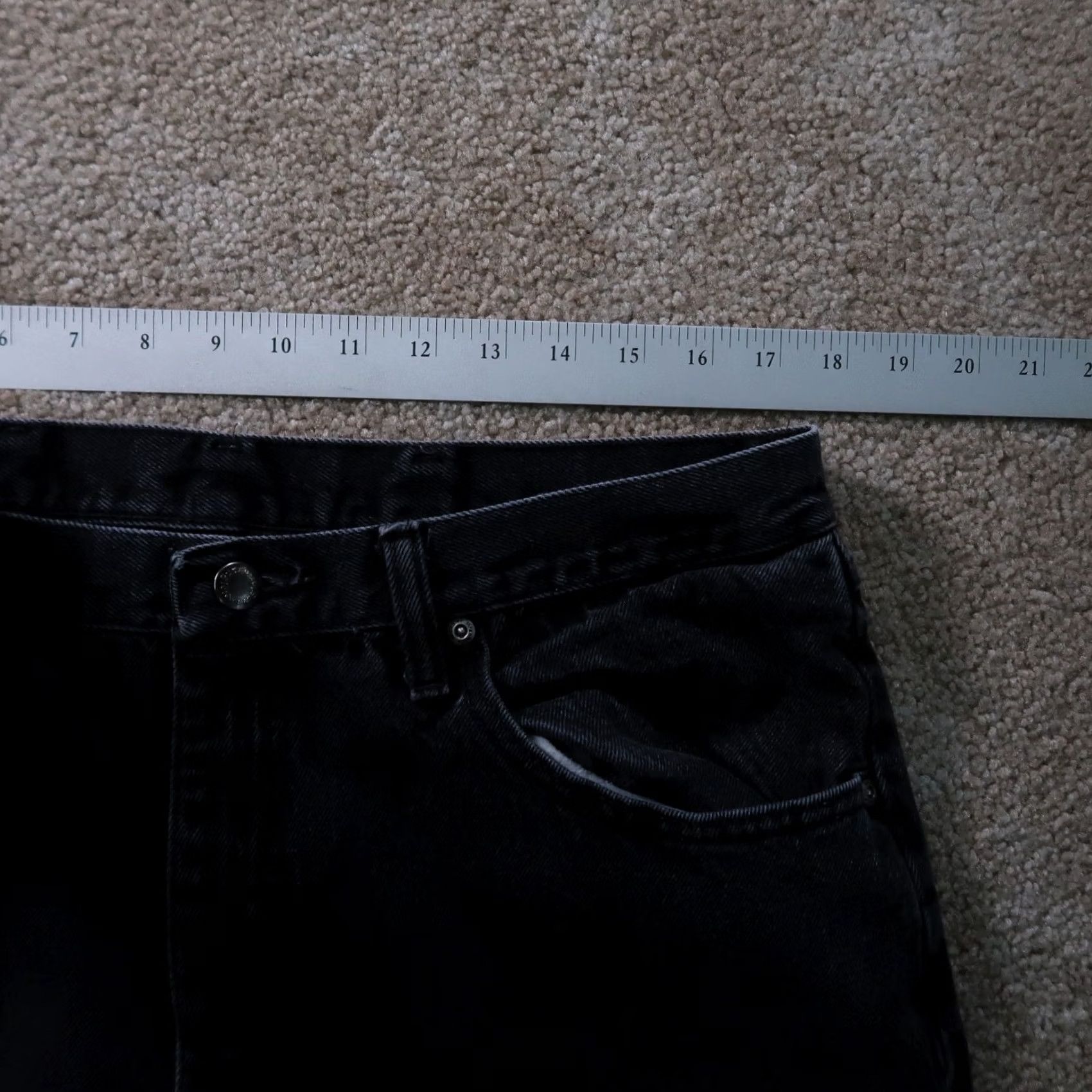 Wrangler Wrangler Jeans Straight 36x32 Black Denim 5-Pocket Relaxed Mens Jeans 36 Regular Waist Inseam 32 Denim Pants Men Size US 36 / EU 52 - 6 Thumbnail
