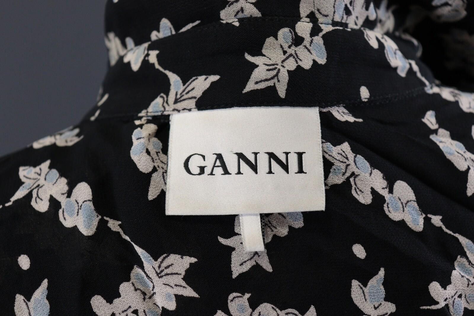 Gianni Valentino GANNI Seymour Georgette Printed Shirt Shift Dress Size M Size M / US 6-8 / IT 42-44 - 11 Thumbnail