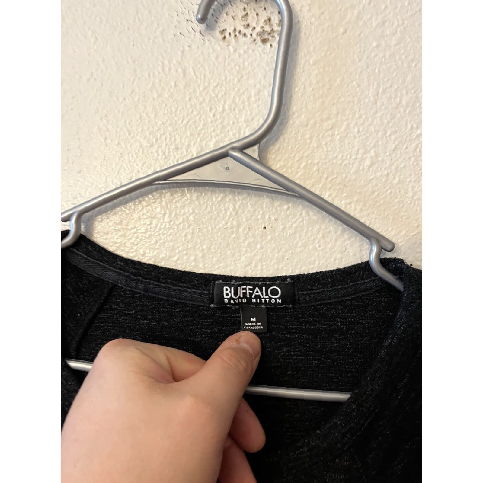 Buffalo David Bitton Buffalo David Bitton “Good Vibes” Cozy Raglan Sweatshirt – Size M Women Black Pullover Shirt Casual Vintage 90s Mens Womens Size M / US 6-8 / IT 42-44 - 2 Thumbnail