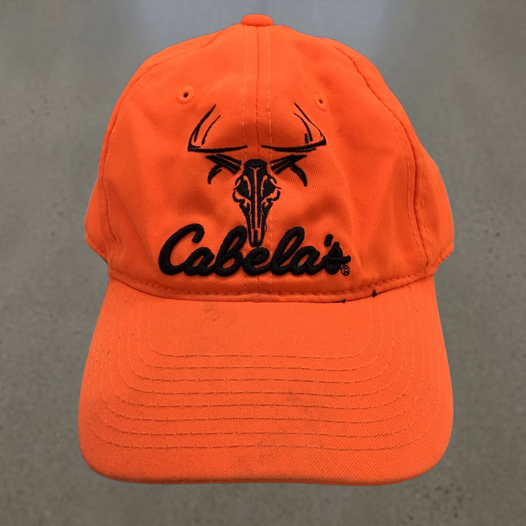 Vintage Cabelas Legendary Outfitters Baseball Cap Hat OS Orange Embroidered Logo Mens Size ONE SIZE - 1 Thumbnail