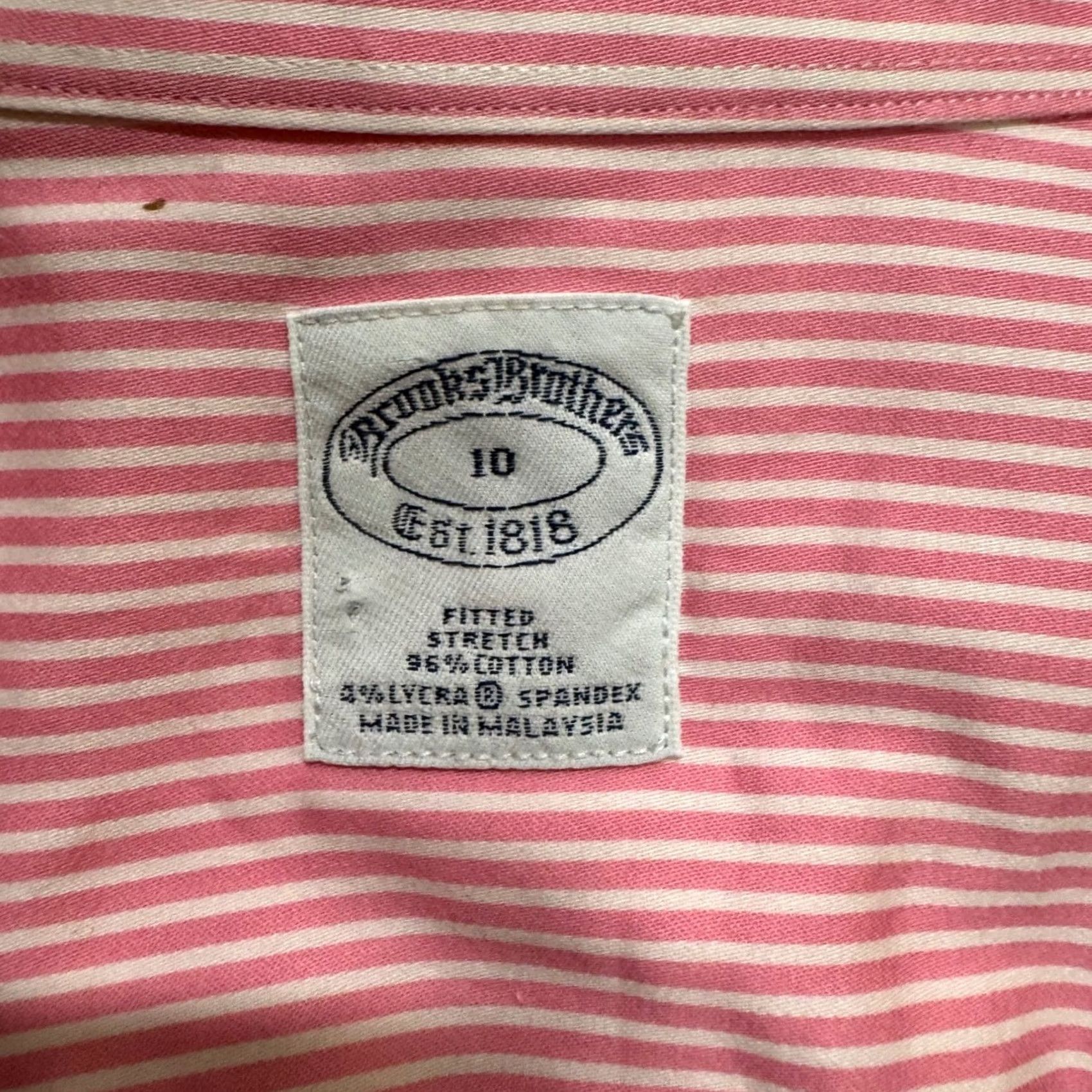 Brooks Brothers Brooks Brothers women's shirt pink striped button-down Size XS Slim Dress T-Shirt Regular pink Women XS Button-Down Shirt Size XS / US 0-2 / IT 36-38 - 3 Thumbnail