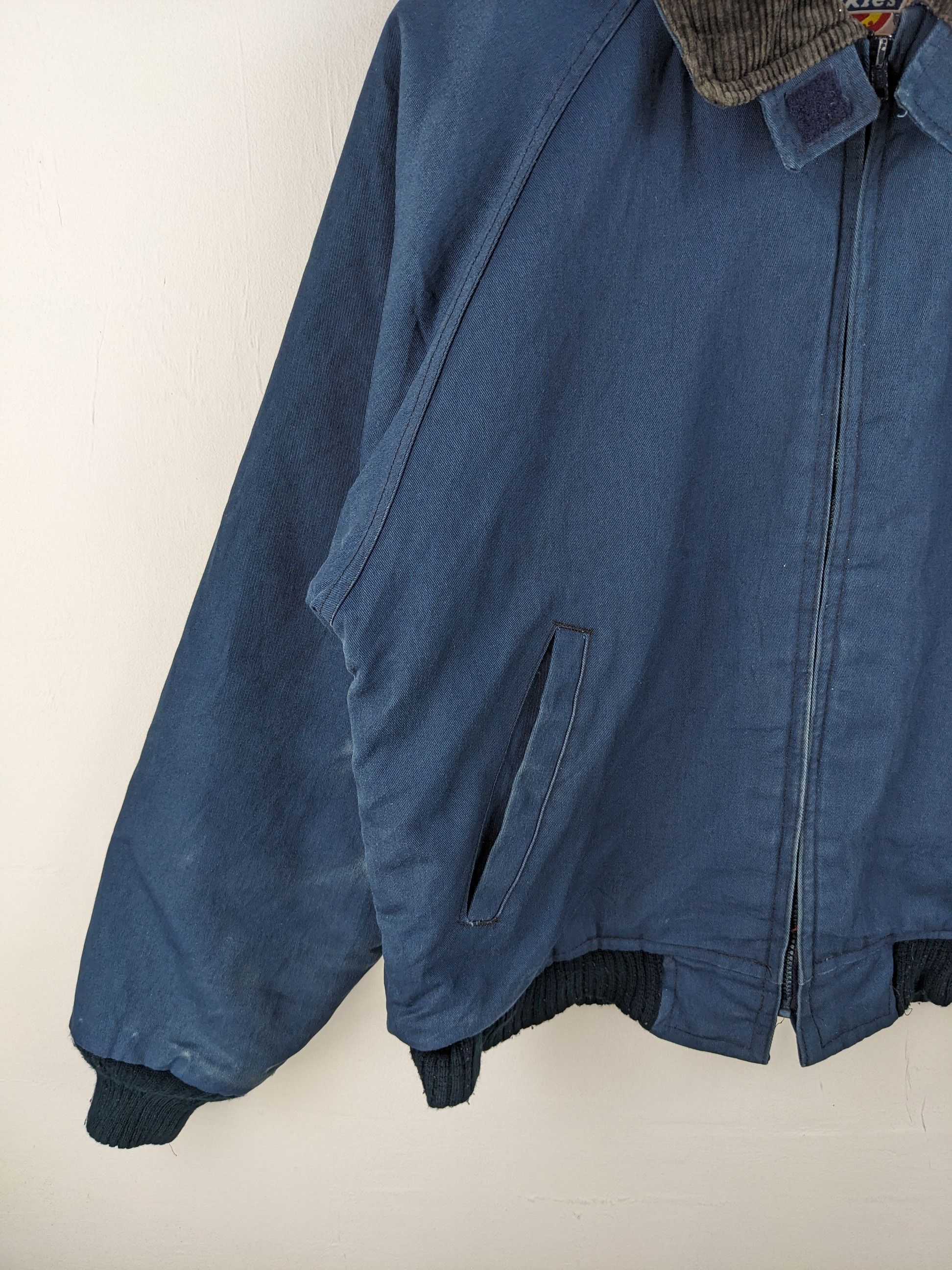 Dickies × Vintage Vintage 1990s Dickies Bomber Jacket Faded Blue Made In USA Size US L / EU 52-54 / 3 - 14 Thumbnail