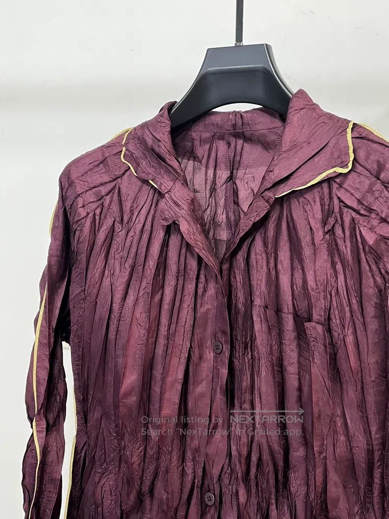 Issey Miyake Issey Miyake Color Block Swallowtail Hem Shirt Size L / US 10 / IT 46 - 3 Thumbnail