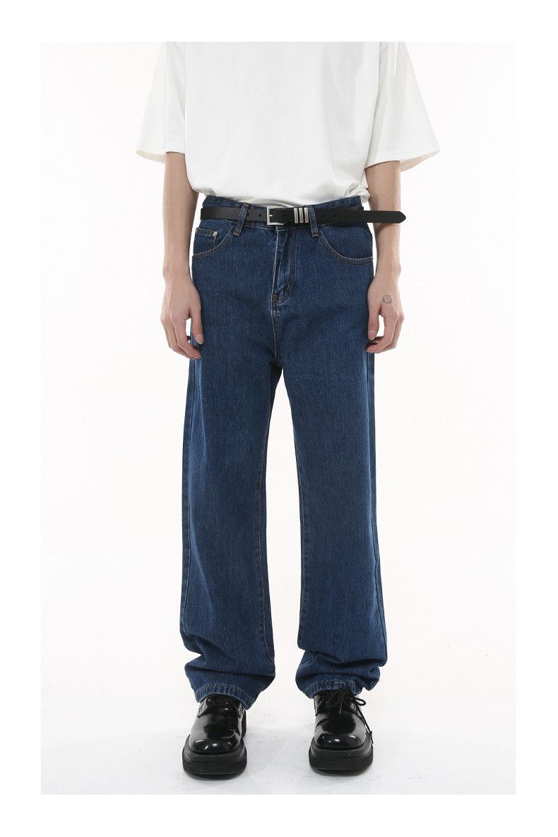 Japanese Brand × Jean Retro straight loose dark blue classic basic jeans Size US 32 / EU 48 - 1 Thumbnail