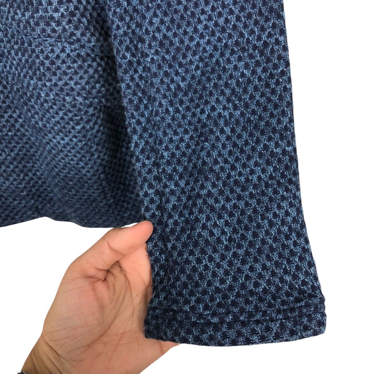 Japanese Brand Men’s Bigi Japan Knit Jacket – Textured Navy Size US M / EU 48-50 / 2 - 16 Thumbnail