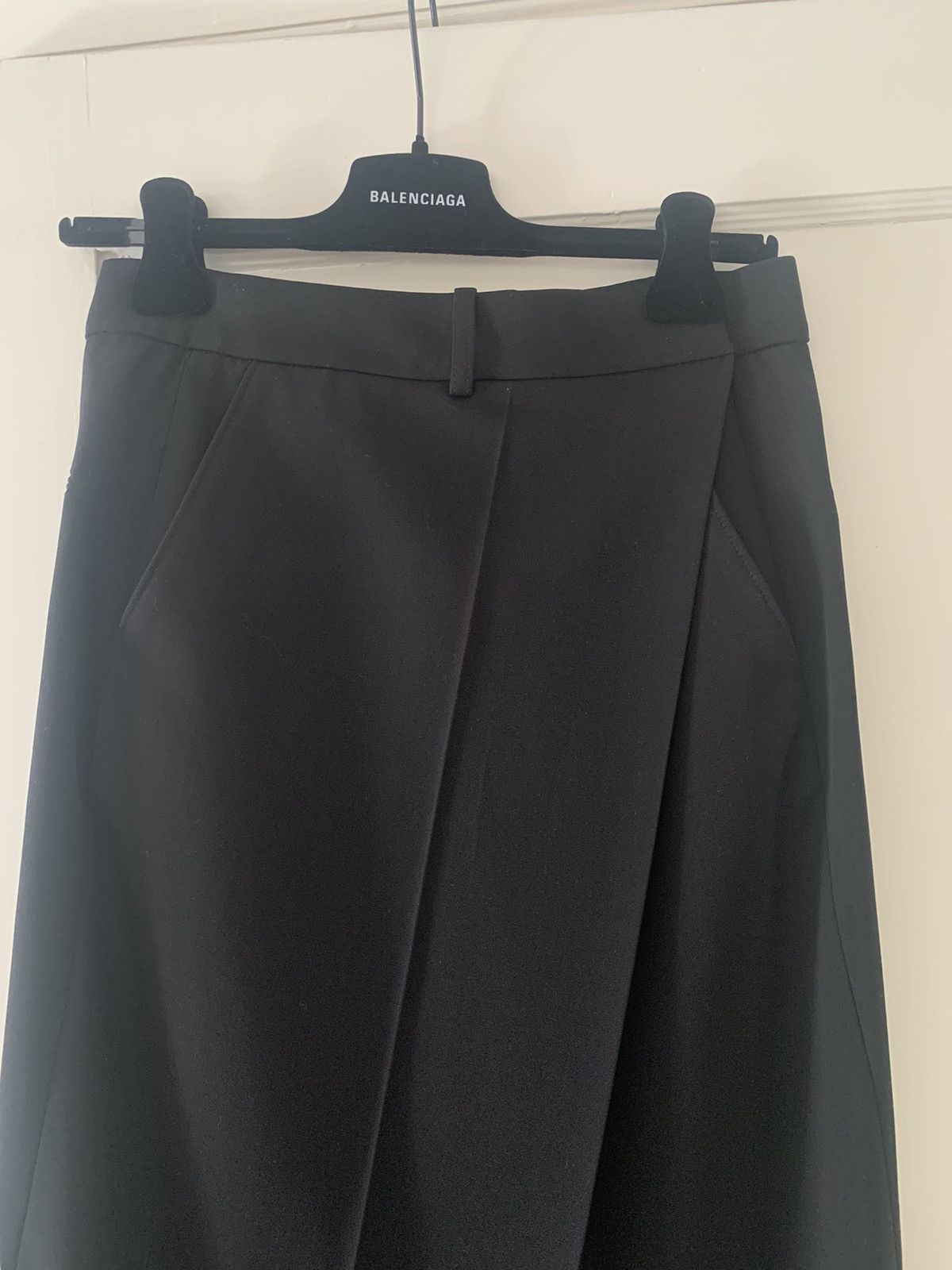 Balenciaga Balenciaga Slit Tailored Wool Midi Skirt Size 26" / US 2 / IT 38 - 4 Thumbnail