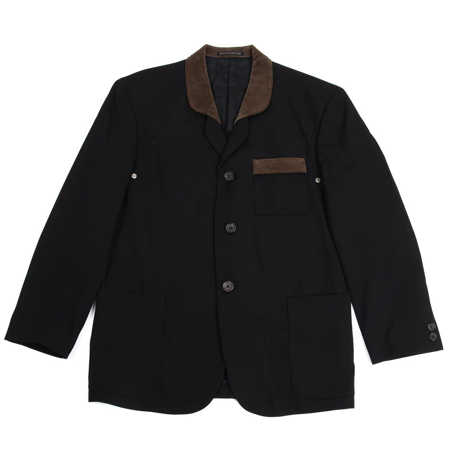 Yohji Yamamoto Yohji Yamamoto Corduroy Wool Gabardine Set Up Size US M / EU 48-50 / 2 - 2 Thumbnail
