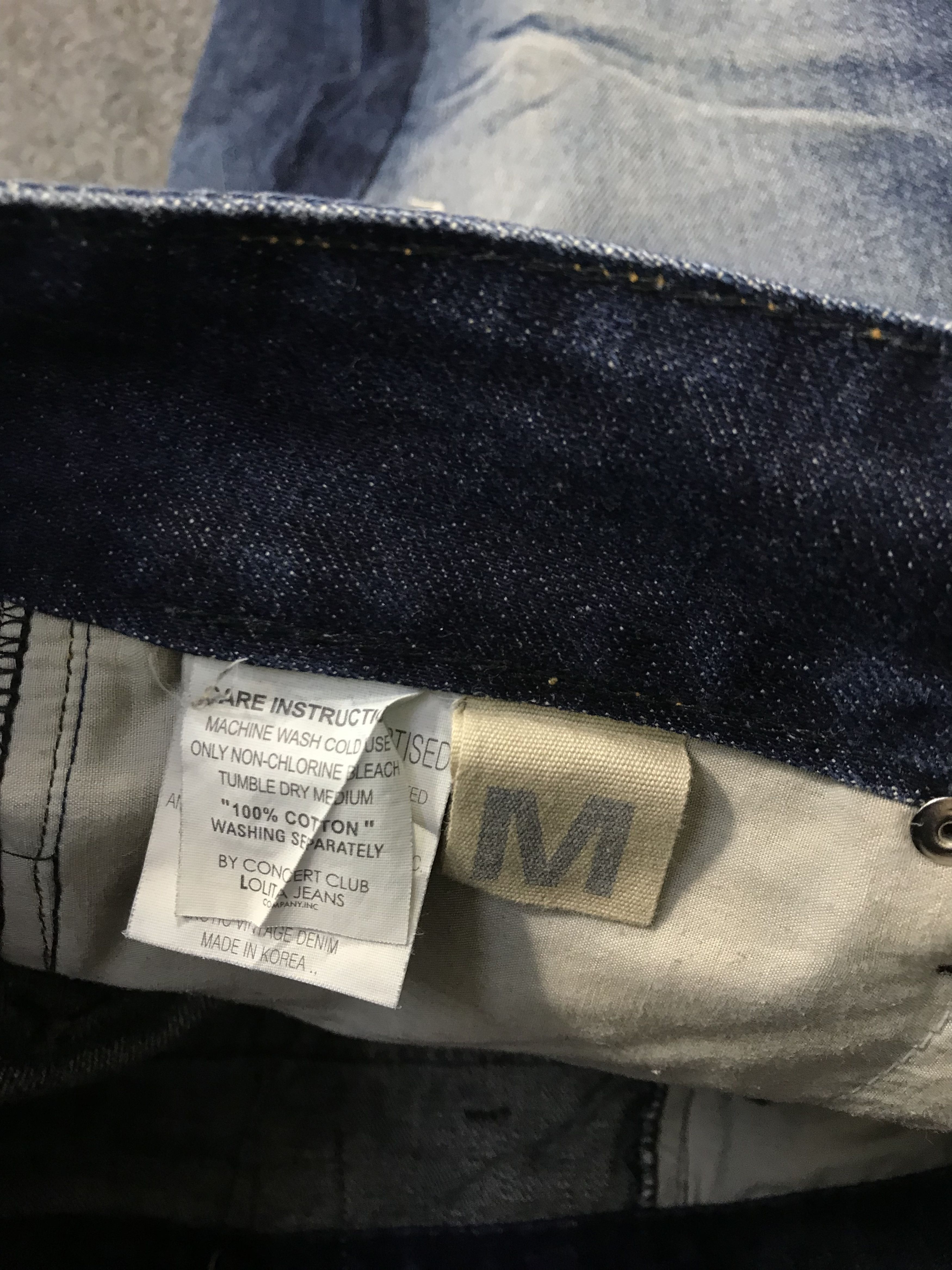 Japanese Brand Lolita Indigo Distressed Denim Short Jeans Whisker Baggy Size US 28 / EU 44 - 10 Thumbnail