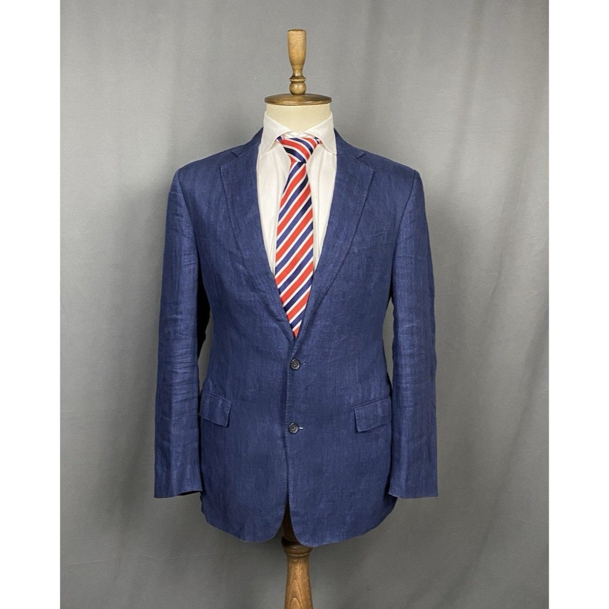 Brooks Brothers Brooks Brothers Men's Blue Linen Blazer Sportcoat Jacket Siz Size 40R - 1 Thumbnail