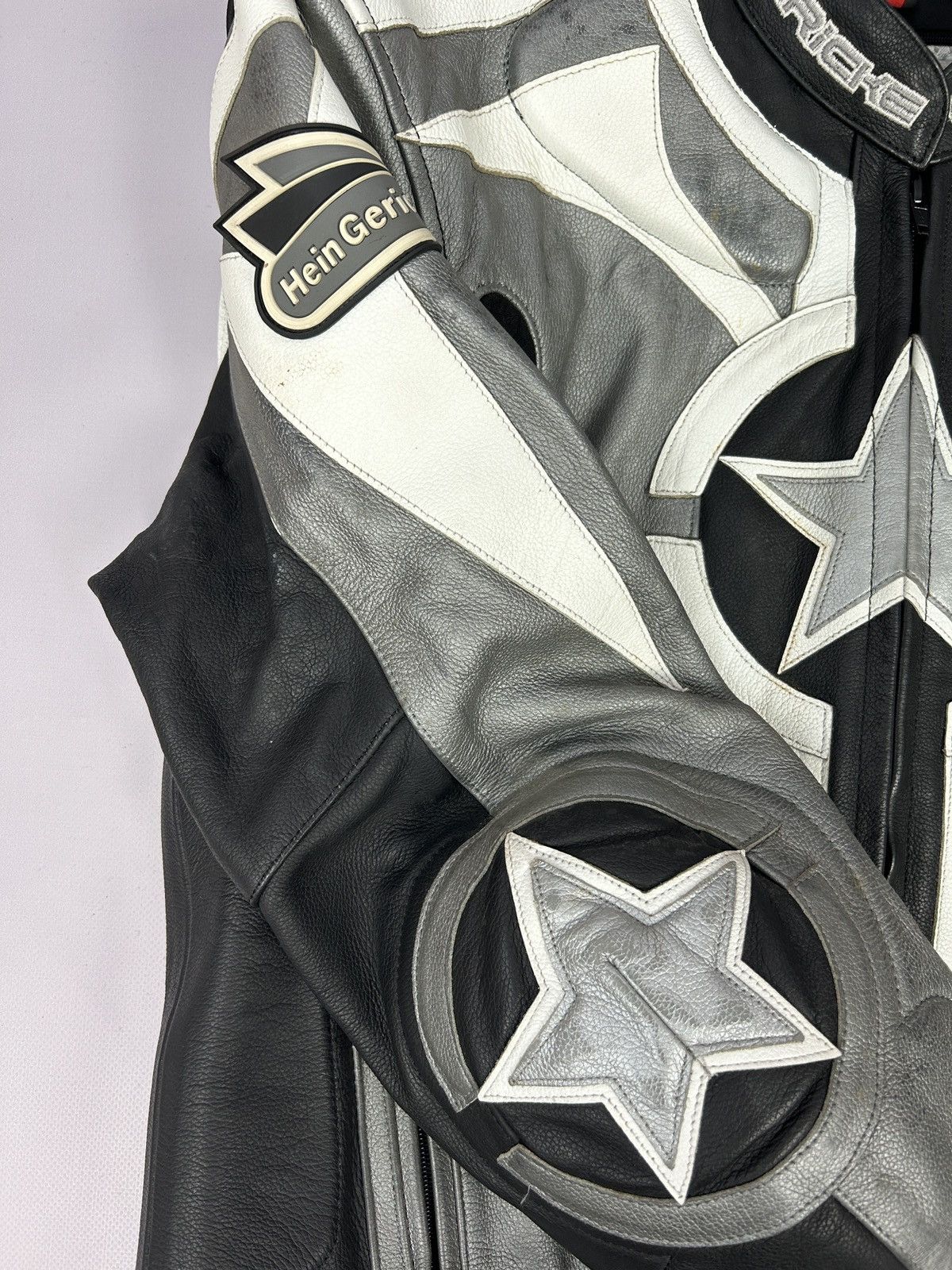 Vintage Hein Gericke 2 Piece Set Leather Motorcycle Jacket Trousers Size US M / EU 48-50 / 2 - 16 Thumbnail