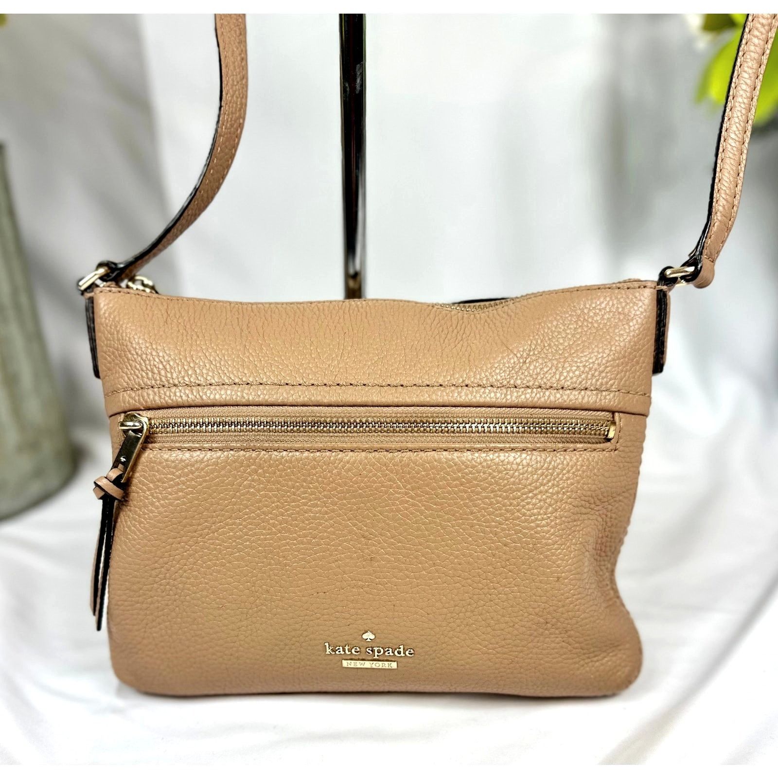 Kate Spade Kate Spade Jackson St Gabriele Pebbled Leather Crossbody Brn Size ONE SIZE - 2 Thumbnail