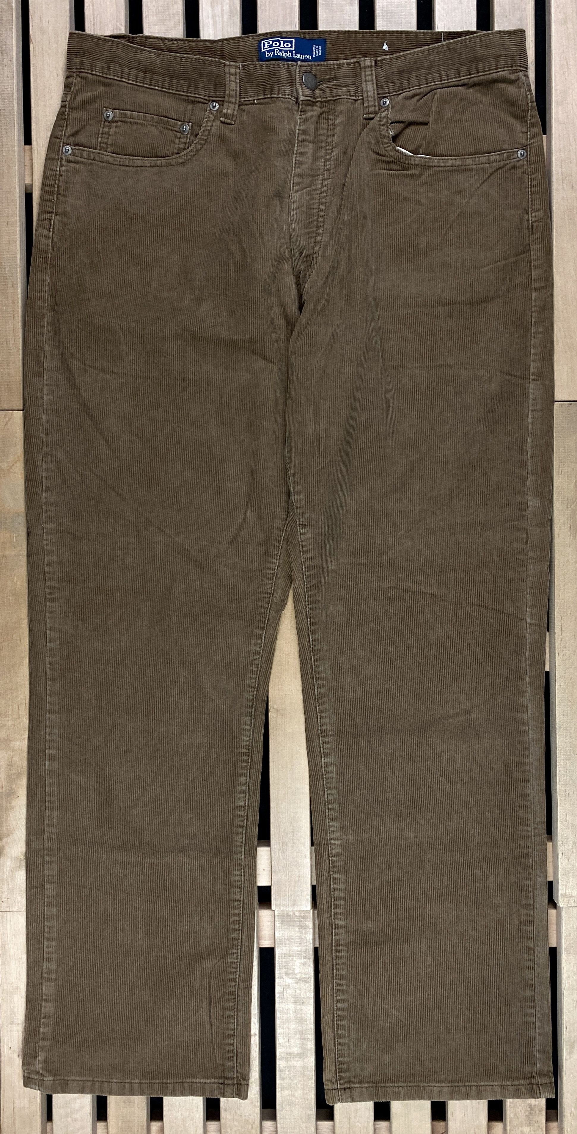 Mens Corduroy Pants Chinos Polo Ralph Lauren Vintage Size 35 Menswear