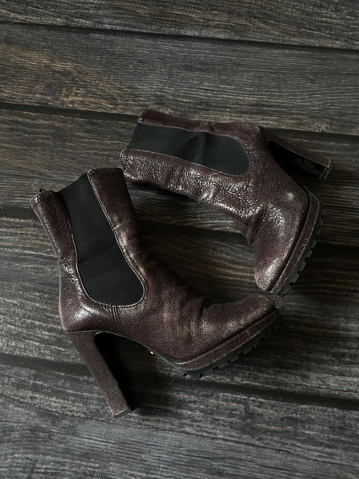 Prada Prada leather heels boots avant garde Size US 9 / IT 39 - 6 Thumbnail