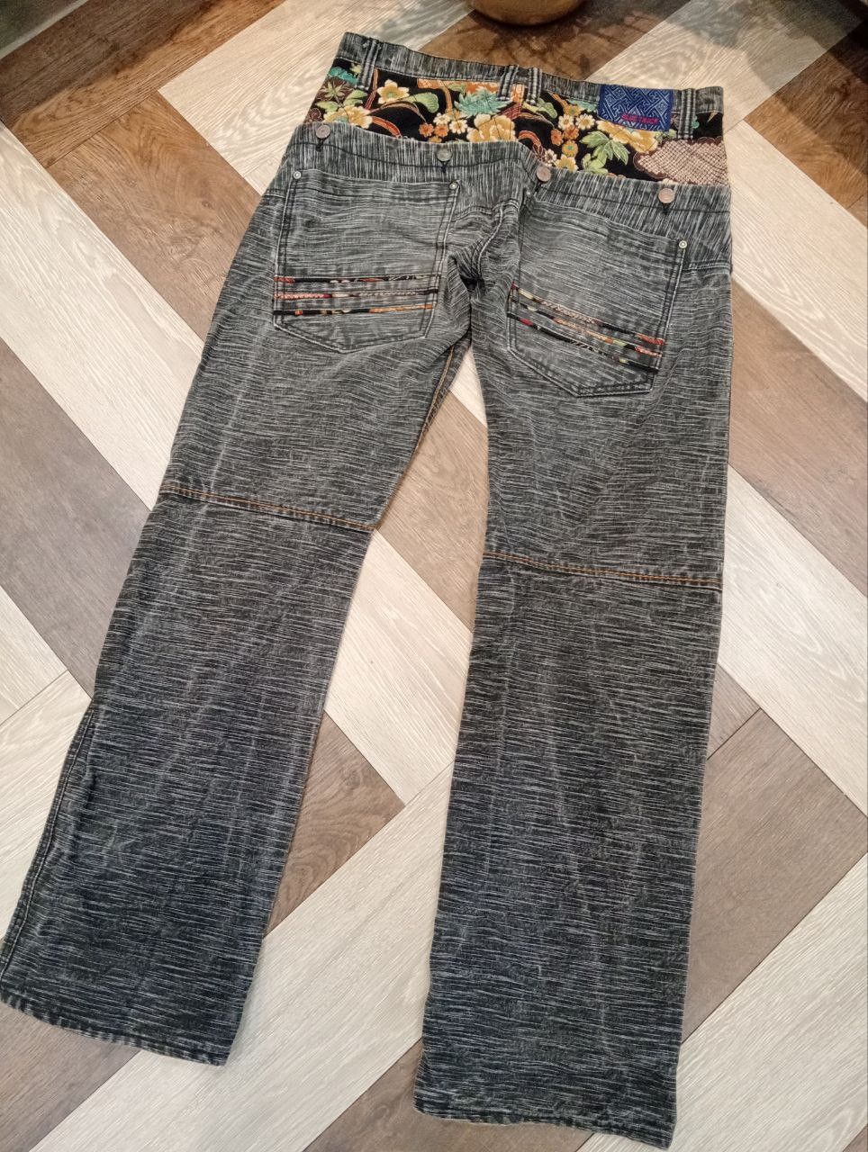 Japanese Brand JAPANESE BLUE TRICK DOUBLE WAIST SUKAJAN JEANS - SIZE 3 Size US 34 / EU 50 - 13 Thumbnail