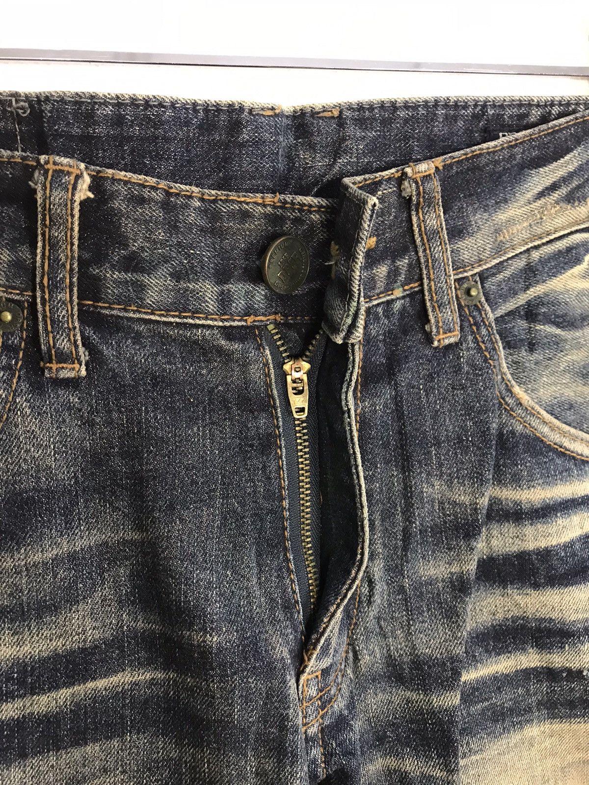 Japanese Brand Dpsr Denim People Republic Whisker Indigo Denim Jean Size US 33 - 5 Thumbnail