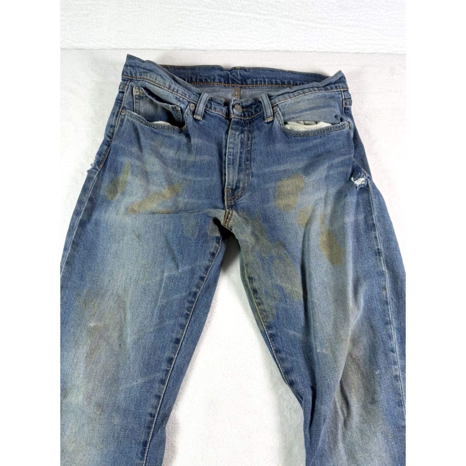 Levi's VINTAGE Levi’s 511 Jeans Men 34x32 Stretch Denim Distressed 5-Pocket City 90s Mens Size US 34 / EU 50 - 2 Thumbnail