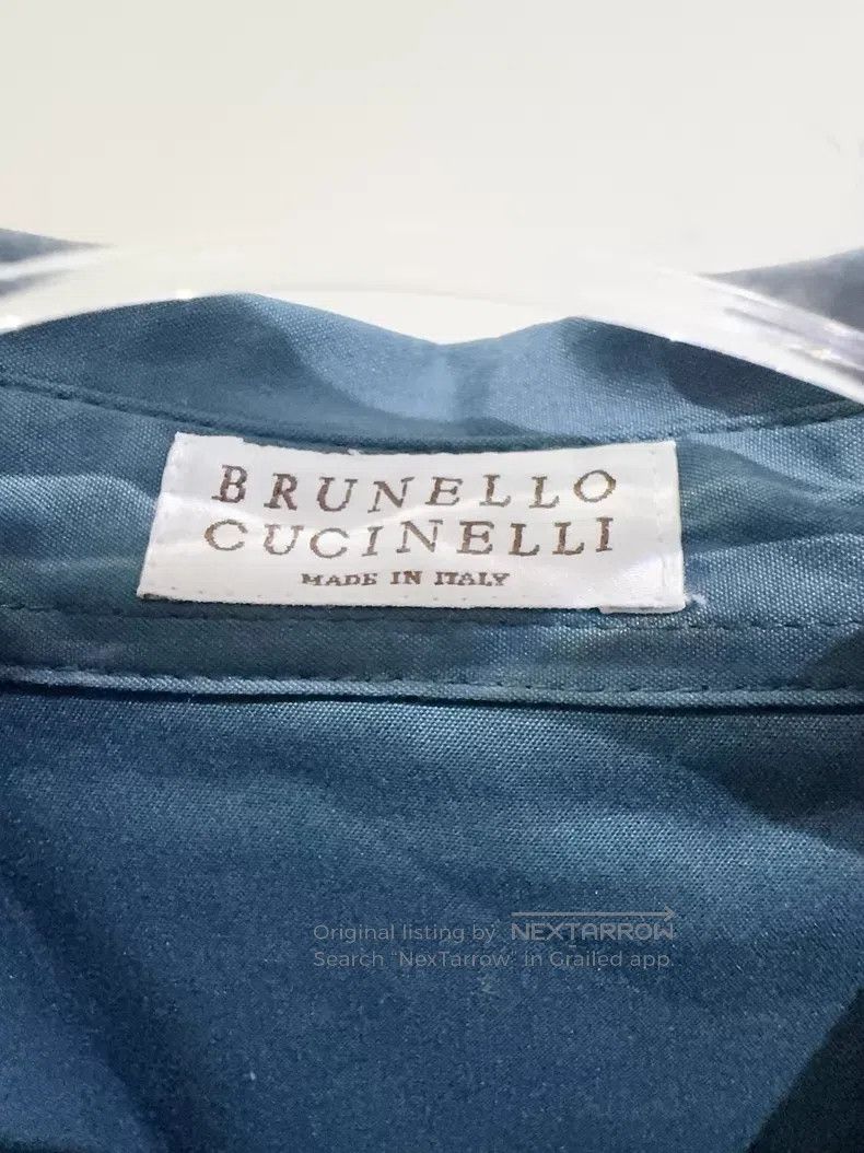 Brunello Cucinelli Brunello Cucinelli Peacock blue shirt Size L / US 10 / IT 46 - 2 Thumbnail