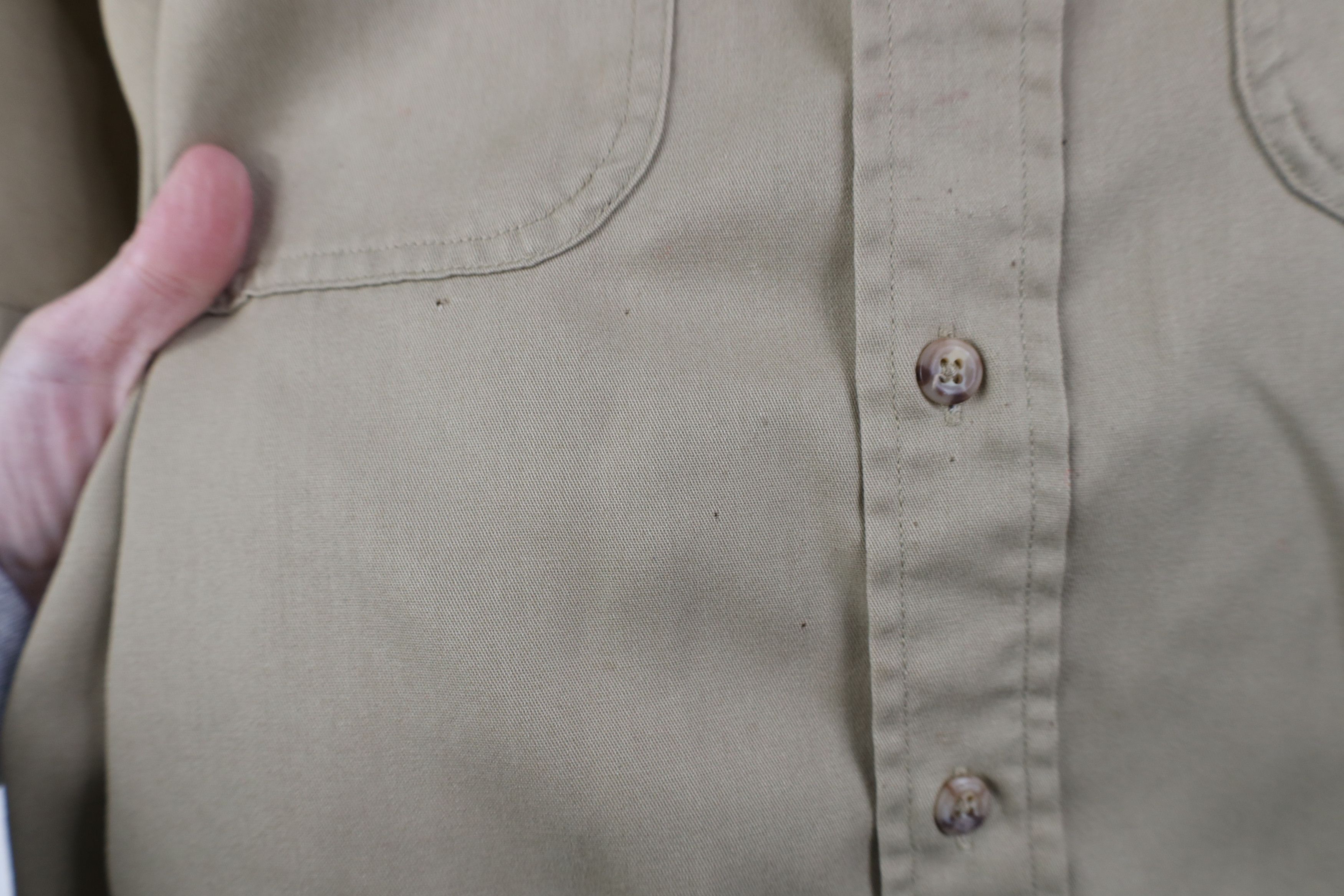 Carhartt Vintage Carhartt Double Pocket Twill Button Down Shirt Beige Size US XXL / EU 58 / 5 - 5 Thumbnail