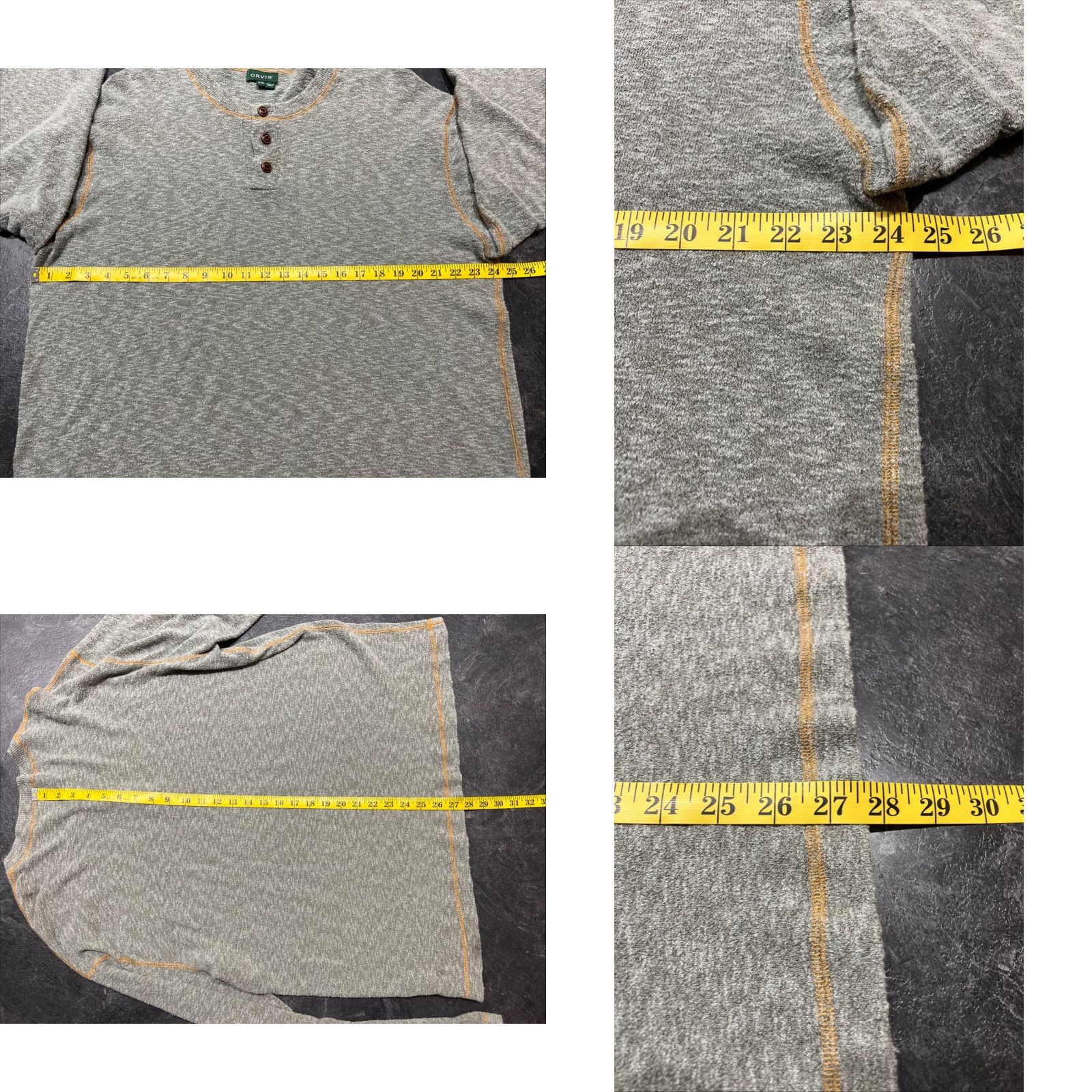 Orvis Orvis Sweater Shirt Men 2XL Gray Henley Knit Cotton Long Sleeve Classic Henley Neck Casual All Seasons Mens 2XL Size US XXL / EU 58 / 5 - 8 Thumbnail