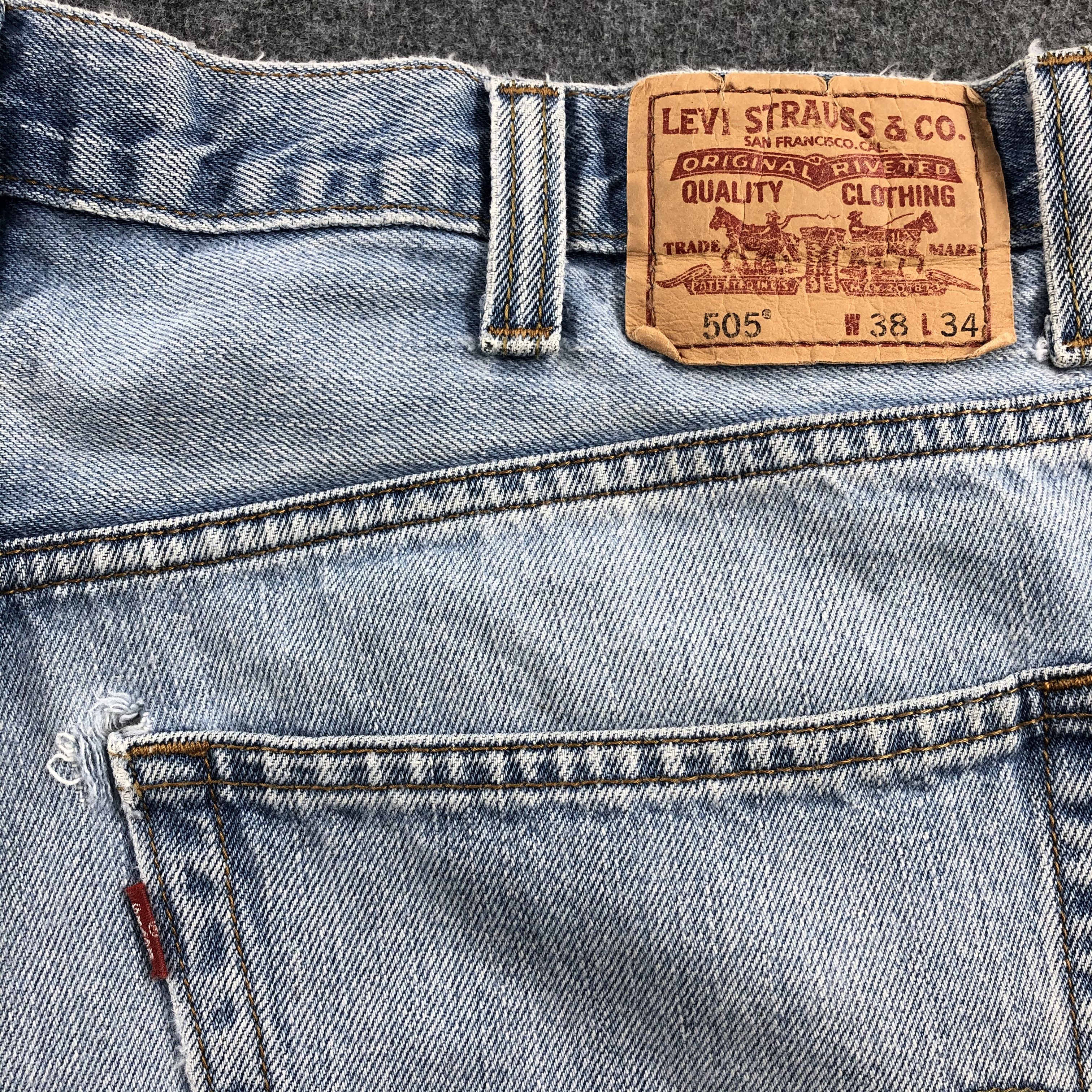 Levi's Vintage Light Wash Levis 505 Jeans-JM1202 Size US 38 / EU 54 - 6 Thumbnail